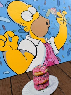 Gemälde von Homer, Öl und Acryl auf strukturiertem Holz, 24 x 36 Zoll, signiert