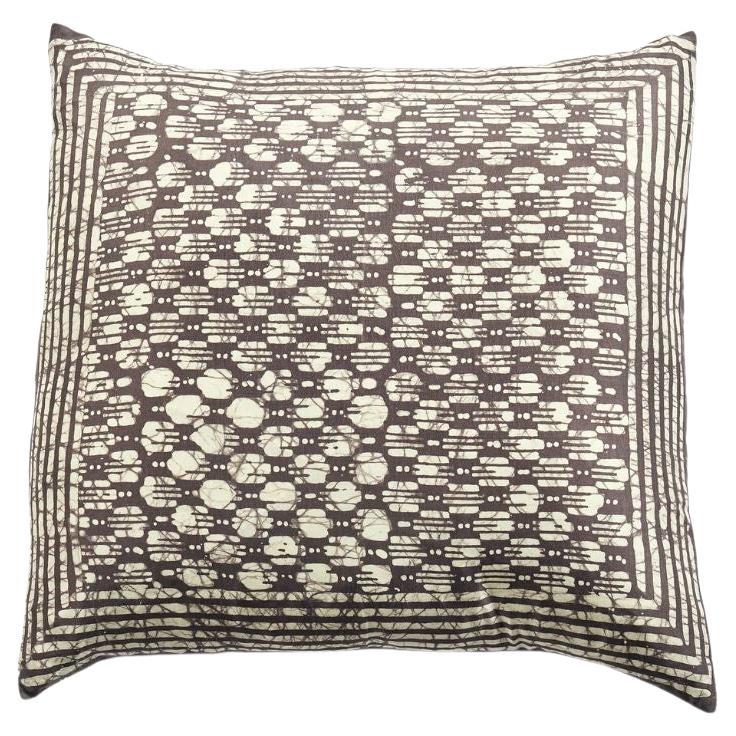 Oasis Charcoal Silk Pillow For Sale