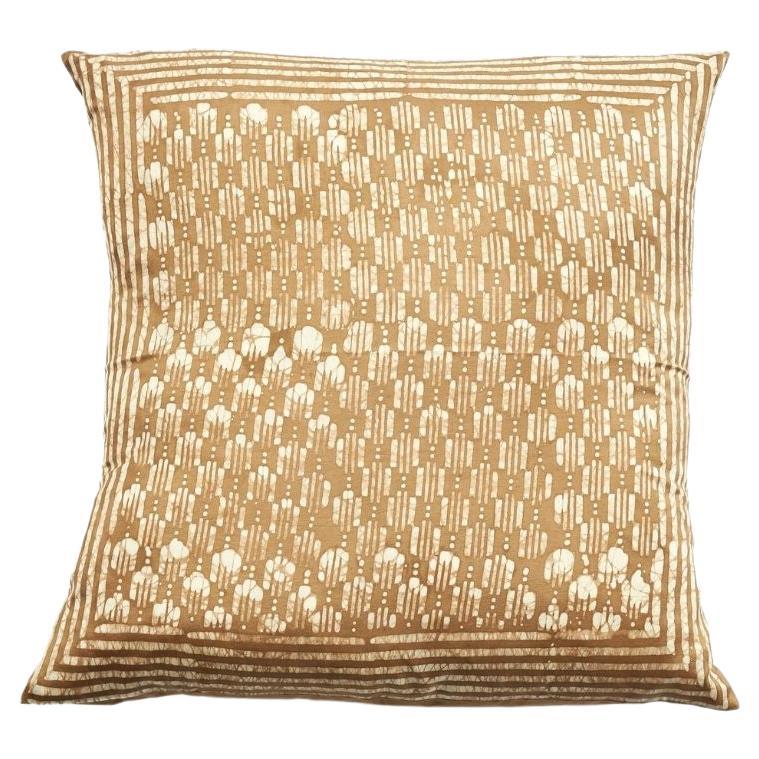 Oasis Gold Silk Pillow For Sale