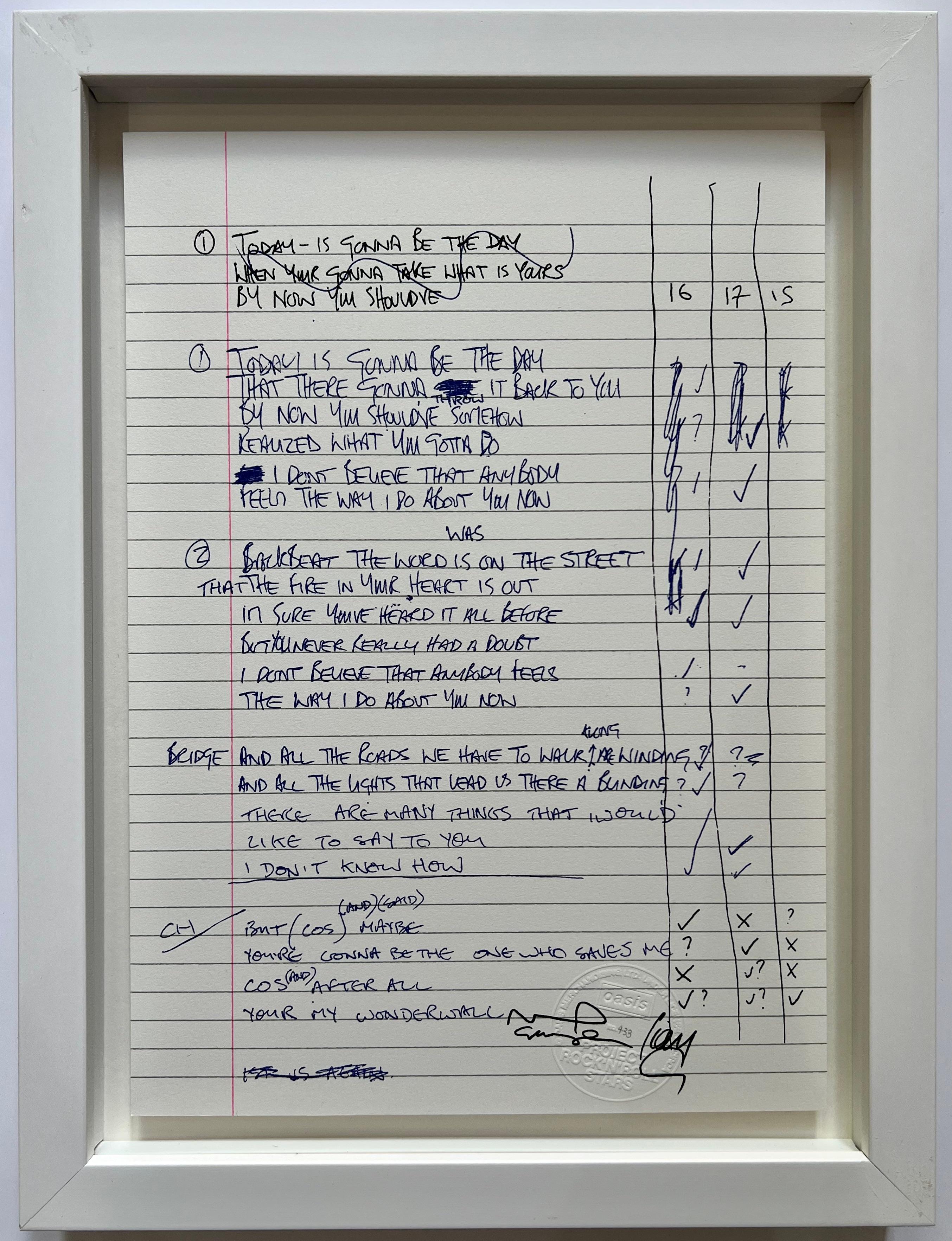 Wonderwall – Songtext von Oasis – Framed, Liam und Noel Gallagher