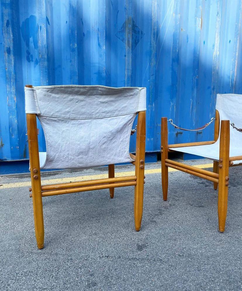 Canvas 'Oasis' Safari Chairs by Franco Legler for Zanotta, 1968, Italy
