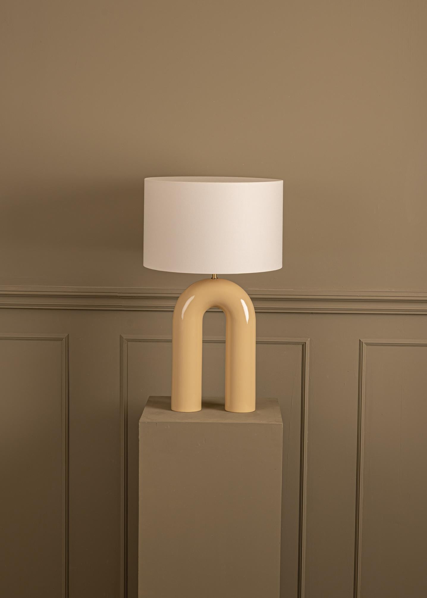 Other Oat Ceramic Arko Table Lamp by Simone & Marcel For Sale