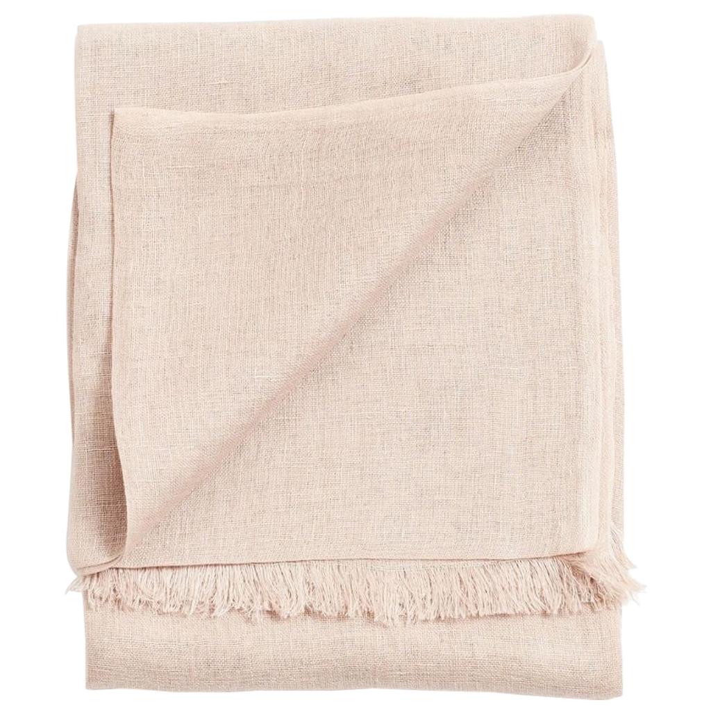 Oat Soft Classic Artisanal Linen Scarf For Sale at 1stDibs