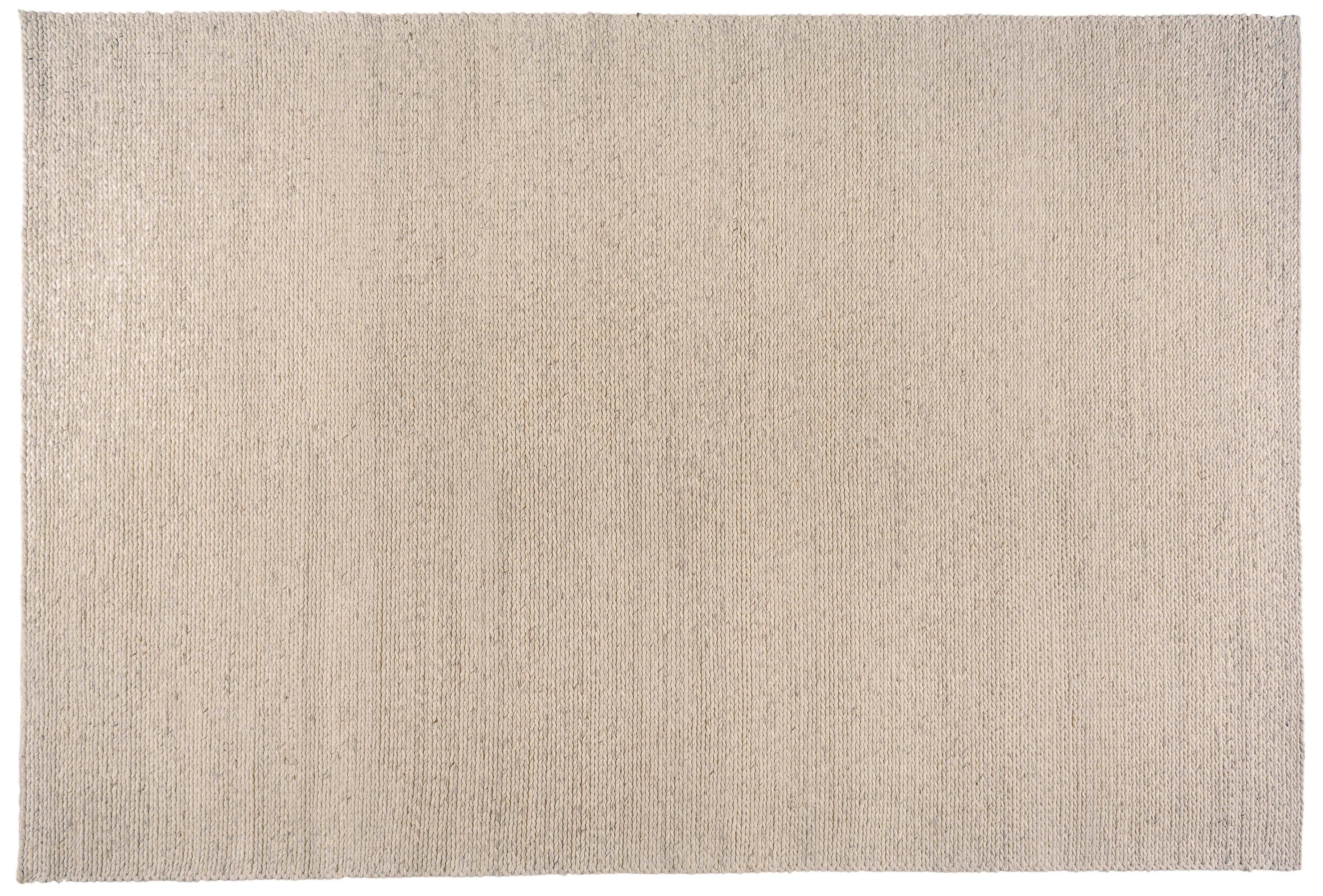 XXIe siècle et contemporain Tapis en laine tressée couleur grège en vente