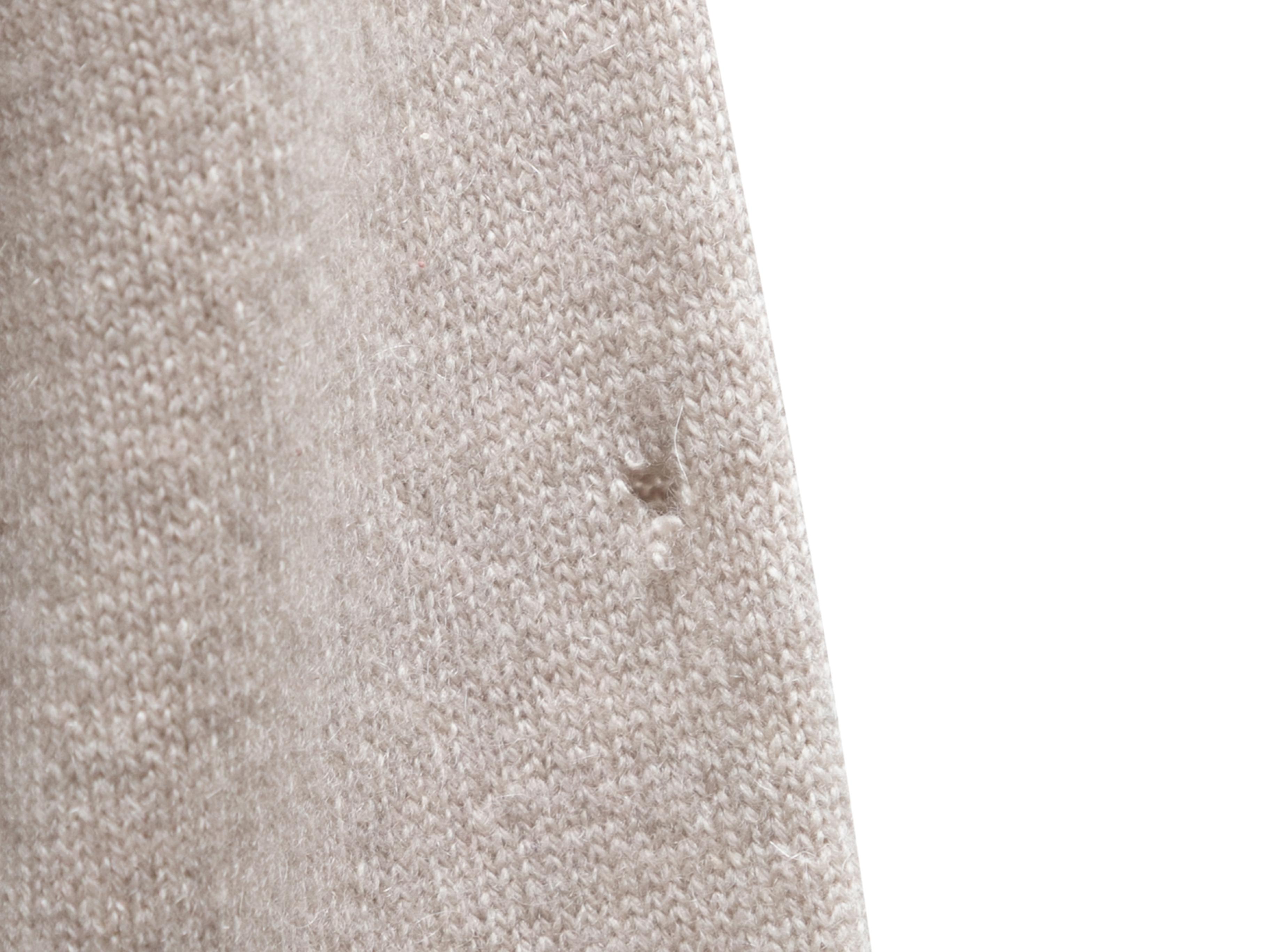 Women's Oatmeal Brunello Cucinelli Cashmere & Silk Layered Dress Size US S For Sale