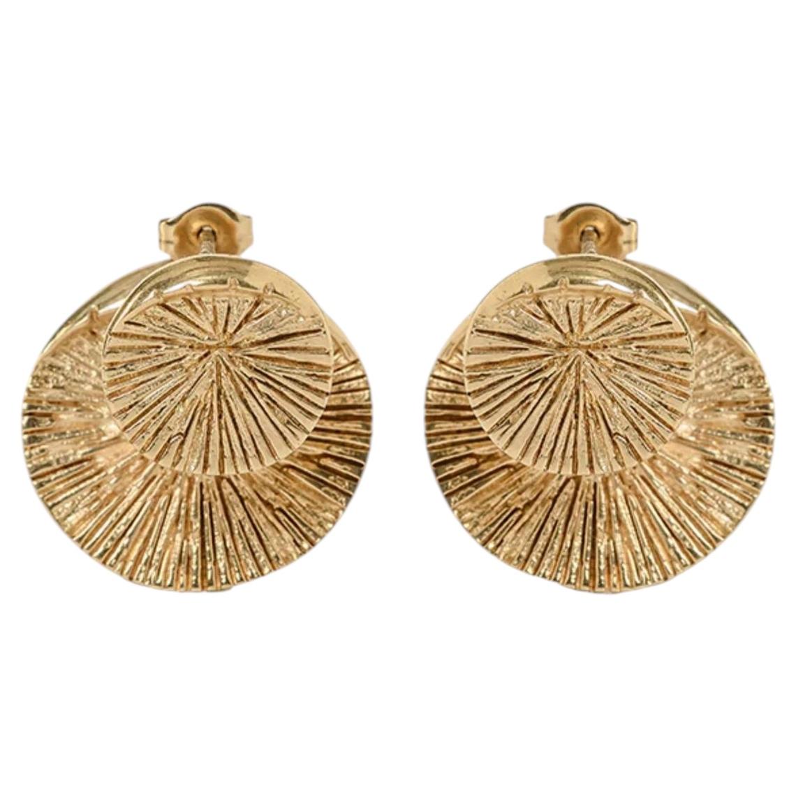 Oaxaca Earrings in 22k Gold Plated Bronze by SOPHIE SIMONE DESIGNS