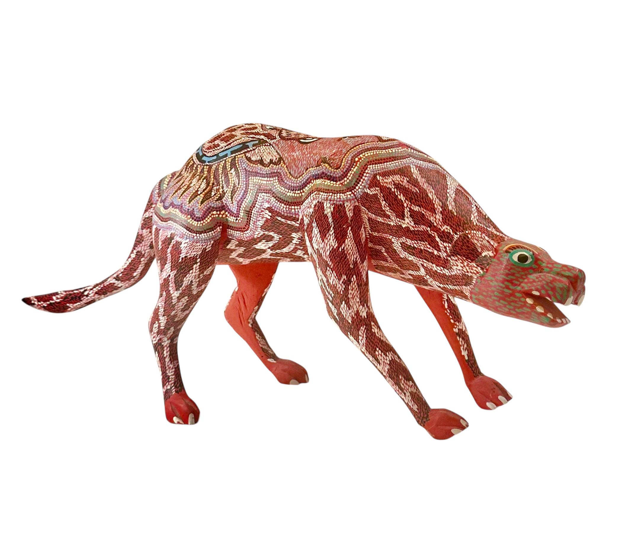 Oaxaca Wood Alebrije Mexican Folk Art Sculpture Signée By Pepe Santiago en vente 1