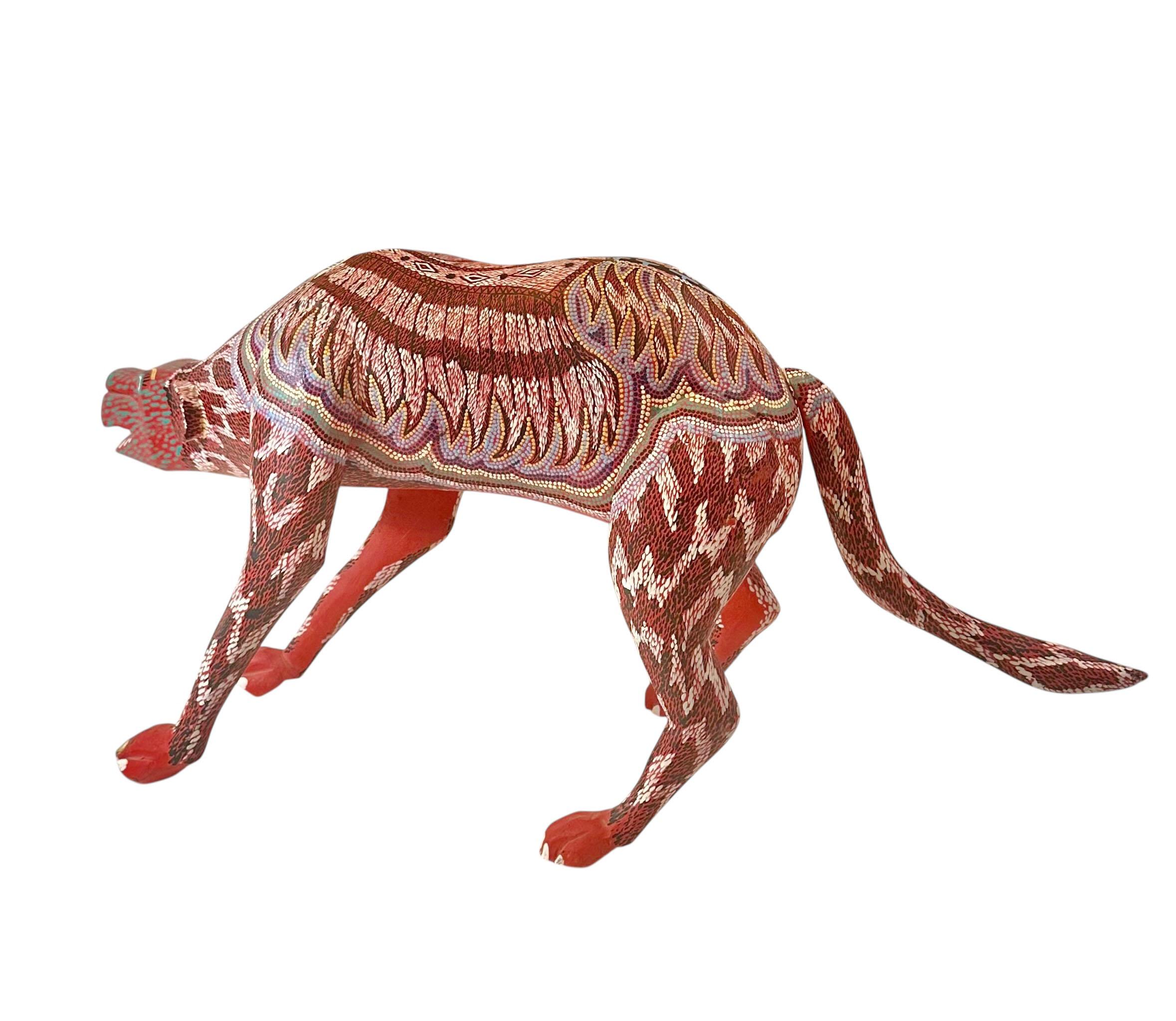 Oaxaca Wood Alebrije Mexican Folk Art Sculpture Signée By Pepe Santiago en vente 2