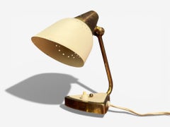 OBA, Swedish Modern, Desk Lamp, Brass, Metal, Sweden, 1950s