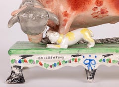 Obadiah Sherratt Staffordshire Bull-Baiting Pottery Group