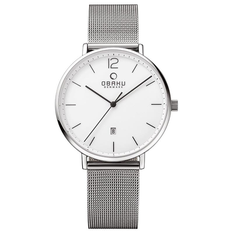 This watch includes a two-year warranty. 

Case: Steel
Dial: Ceramic
Strap: Stainless Steel Mesh Bracelet
Water Resistant: 3 ATM
Size: √ò40mm
Design by: Christian Mikkelsen
Item Code: V181GDCWMC
Movement: 3 Hands and Date