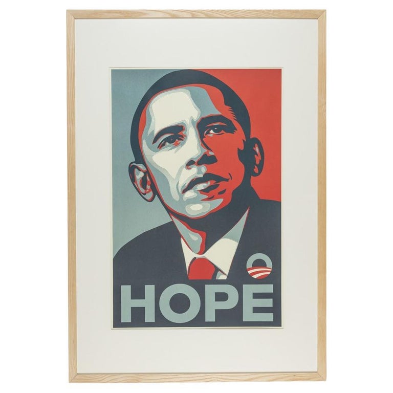 Obama "Hope" Election Poster 2008 Shepherd Fairey For Sale at 1stDibs | obama  hope poster original