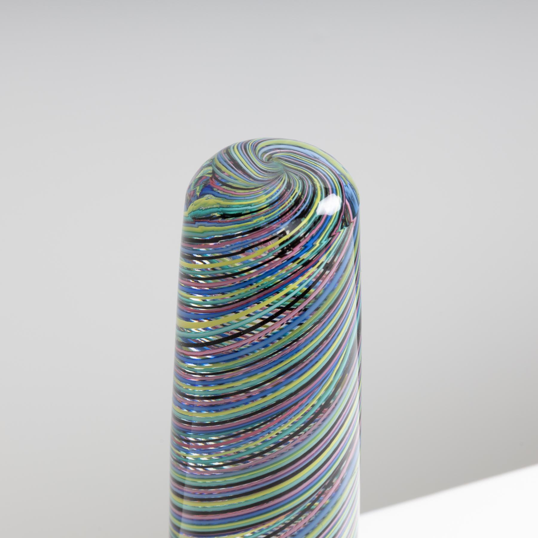 Mid-Century Modern Murano Glass obelisk by Paolo Venini, Venini Murano Italy For Sale