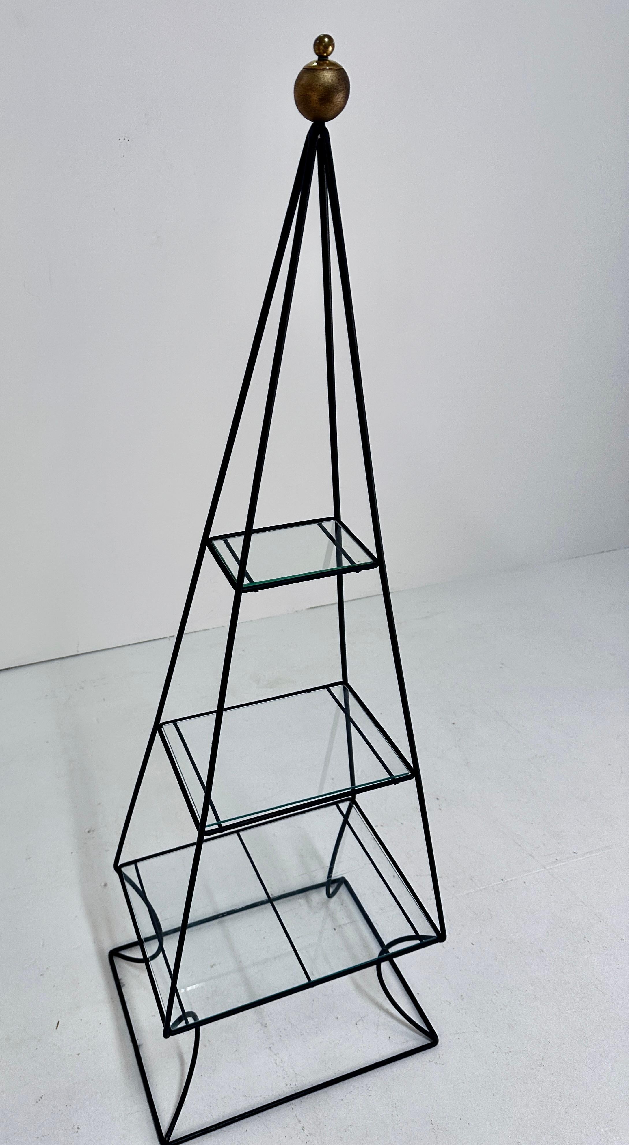 Modern Obelisk Form Etagere, C 1970s For Sale