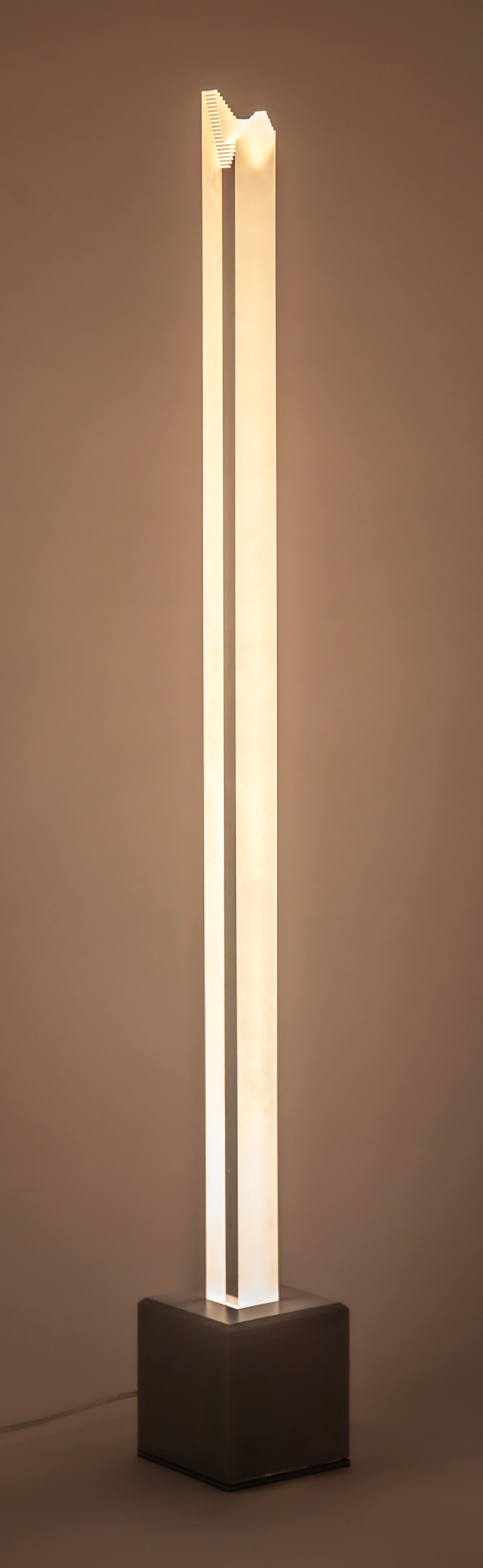 Metal Obelisk IV Floor Lamp by Yonathan Moore, Represented by Tuleste Factory For Sale