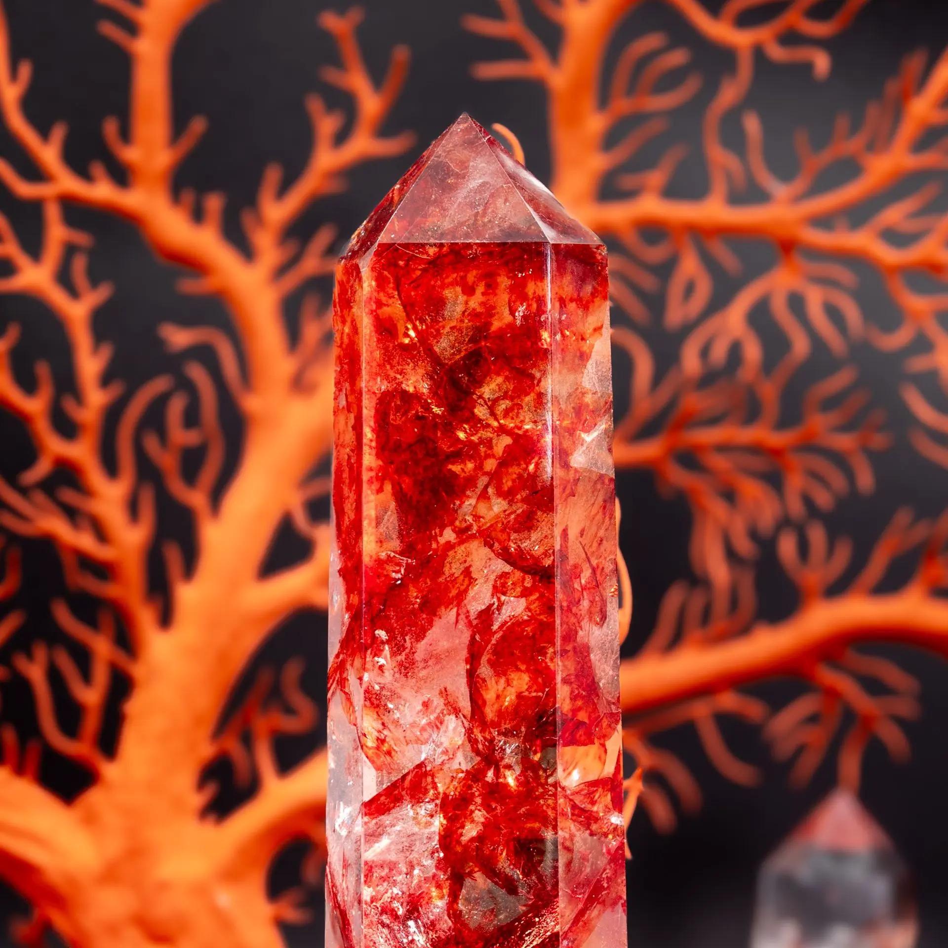 Obelisco - Quarzo Rosso Fuoco In condizioni buone in vendita a Saint-Ouen, FR