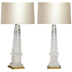  Obelisk Rock Crystal Lamps by Phoenix