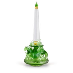 Obelisk Sculpture green Murano Glass, Seguso Vetri D'Arte