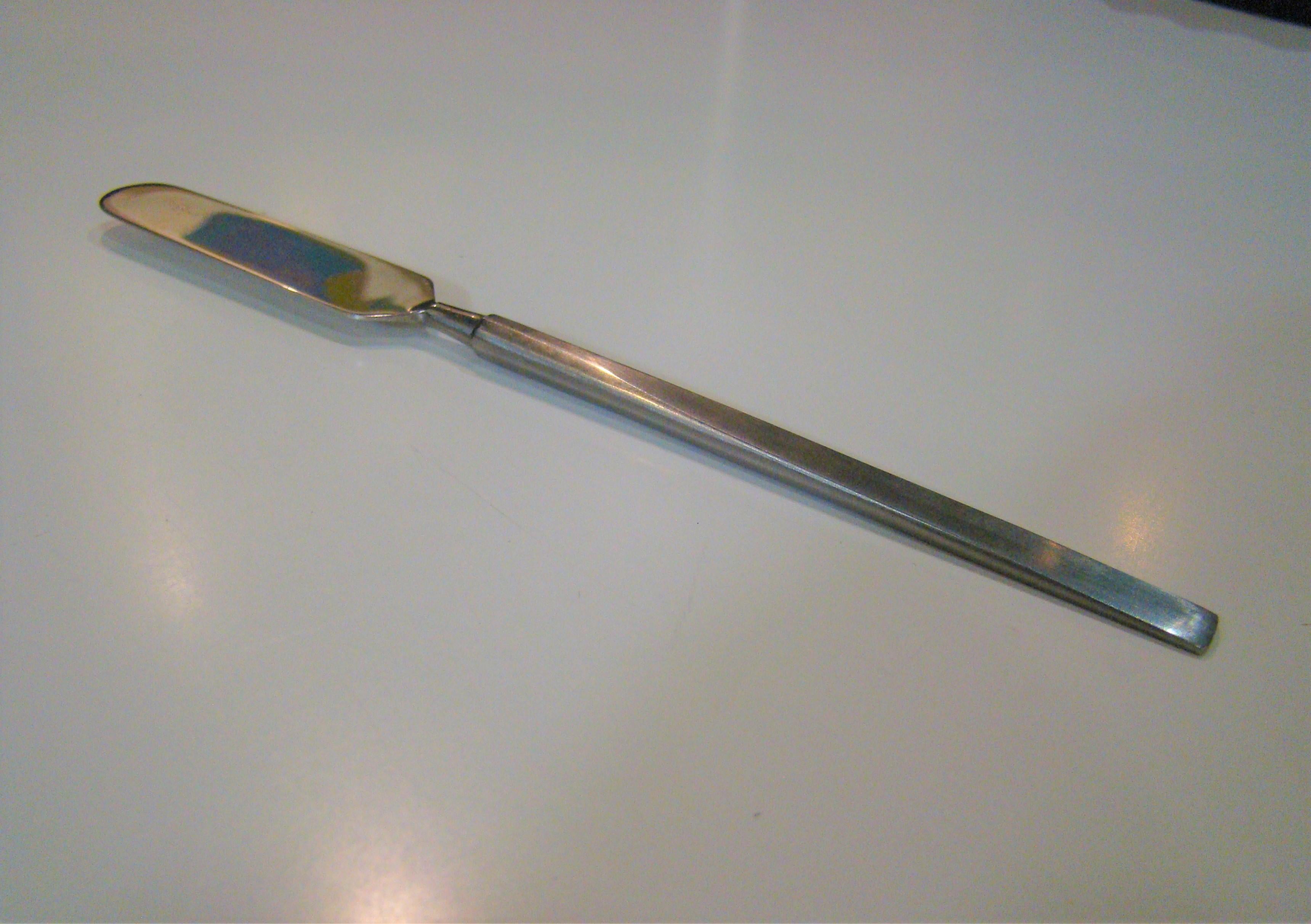 Obelisk Stainless Flatware by Erik Herlow for Copenhagen Cutlery Service for 8 For Sale 1