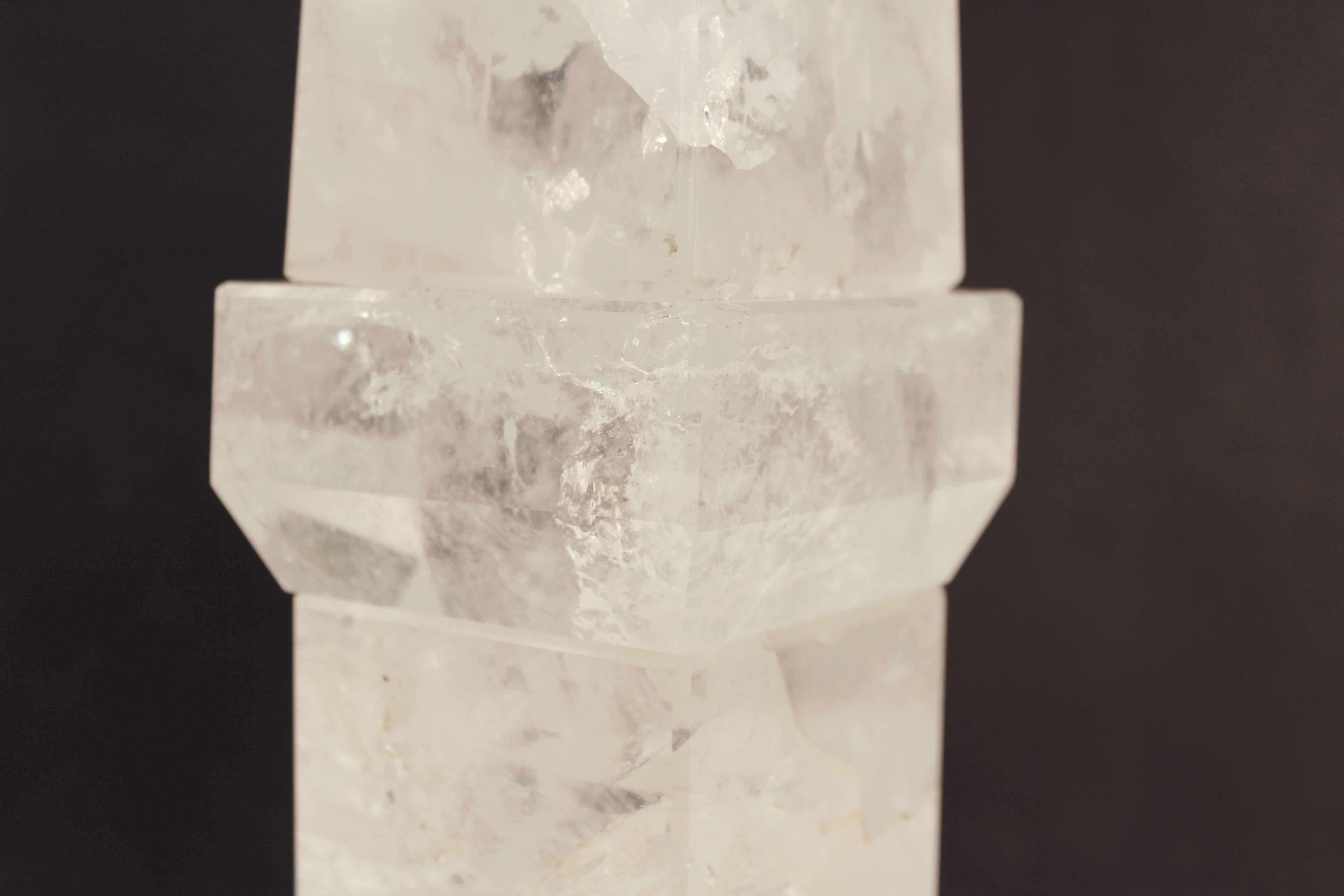 Obelisks in Clear Hand Polished Rock Crystal 2