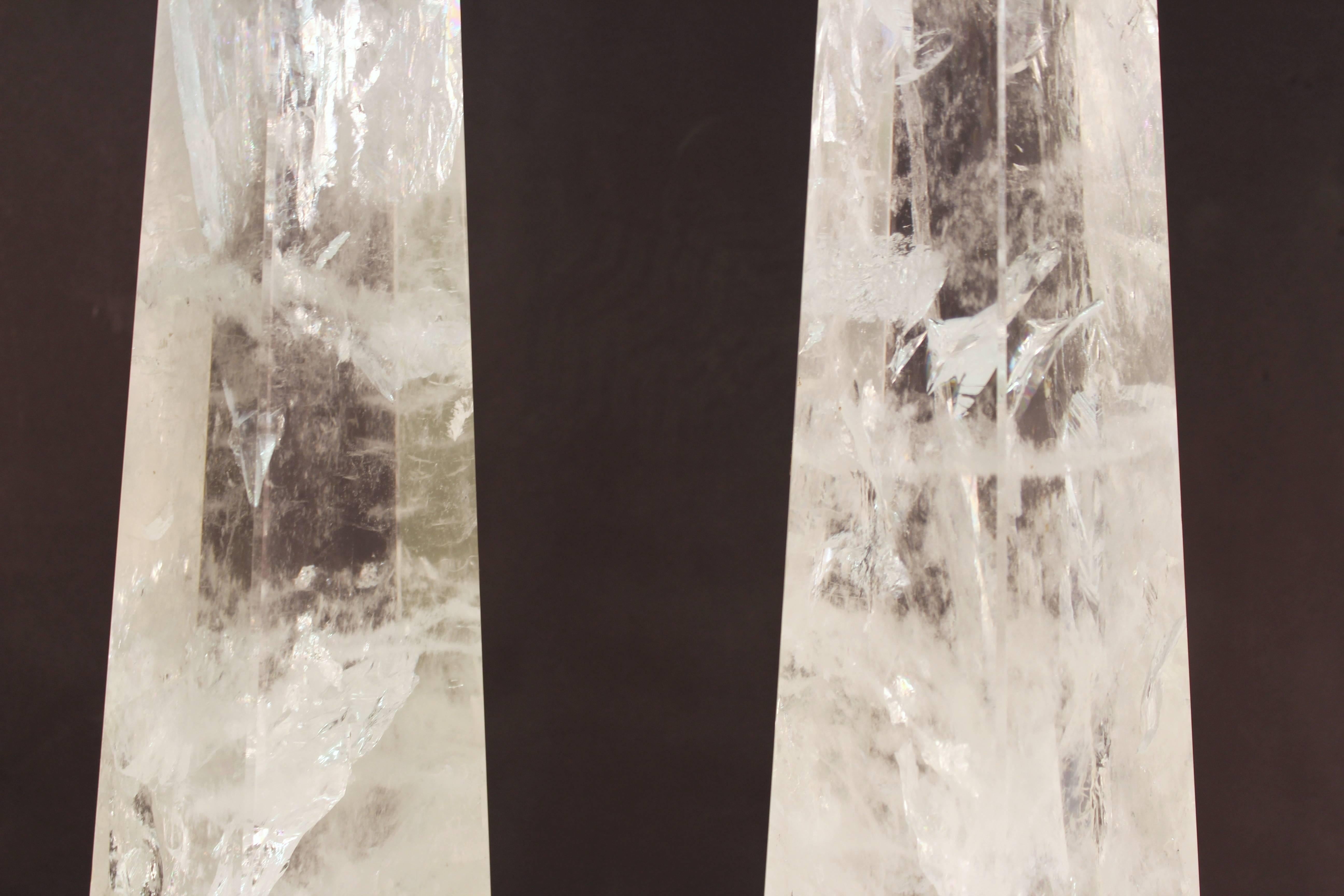 Obelisks in Clear Hand Polished Rock Crystal 3