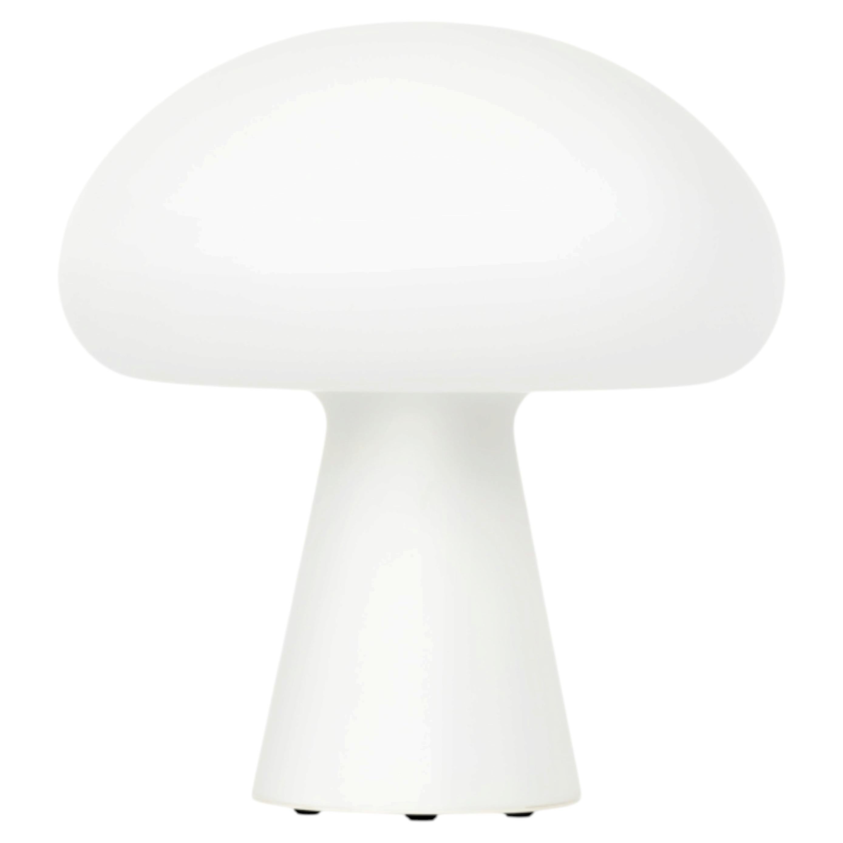 'Obello' Rechargeable Frosted Glass Table Lamp by Bill Curry for Gubi