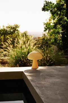 'Obello' Rechargeable Mellow Yellow Glass Table Lamp by Bill Curry for Gubi
