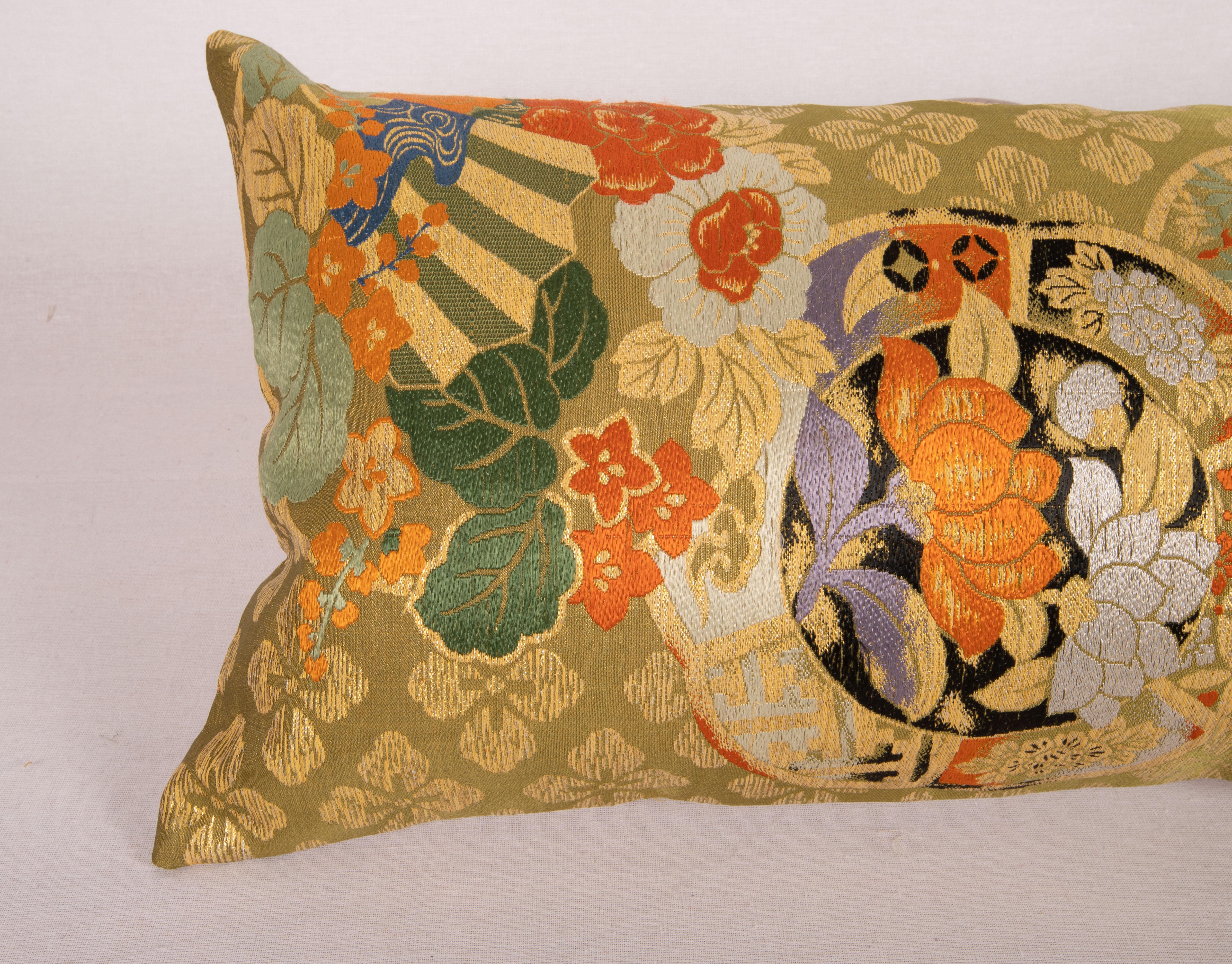 Japanese Obi Pillow Cover, Japan, Mid 20th C.