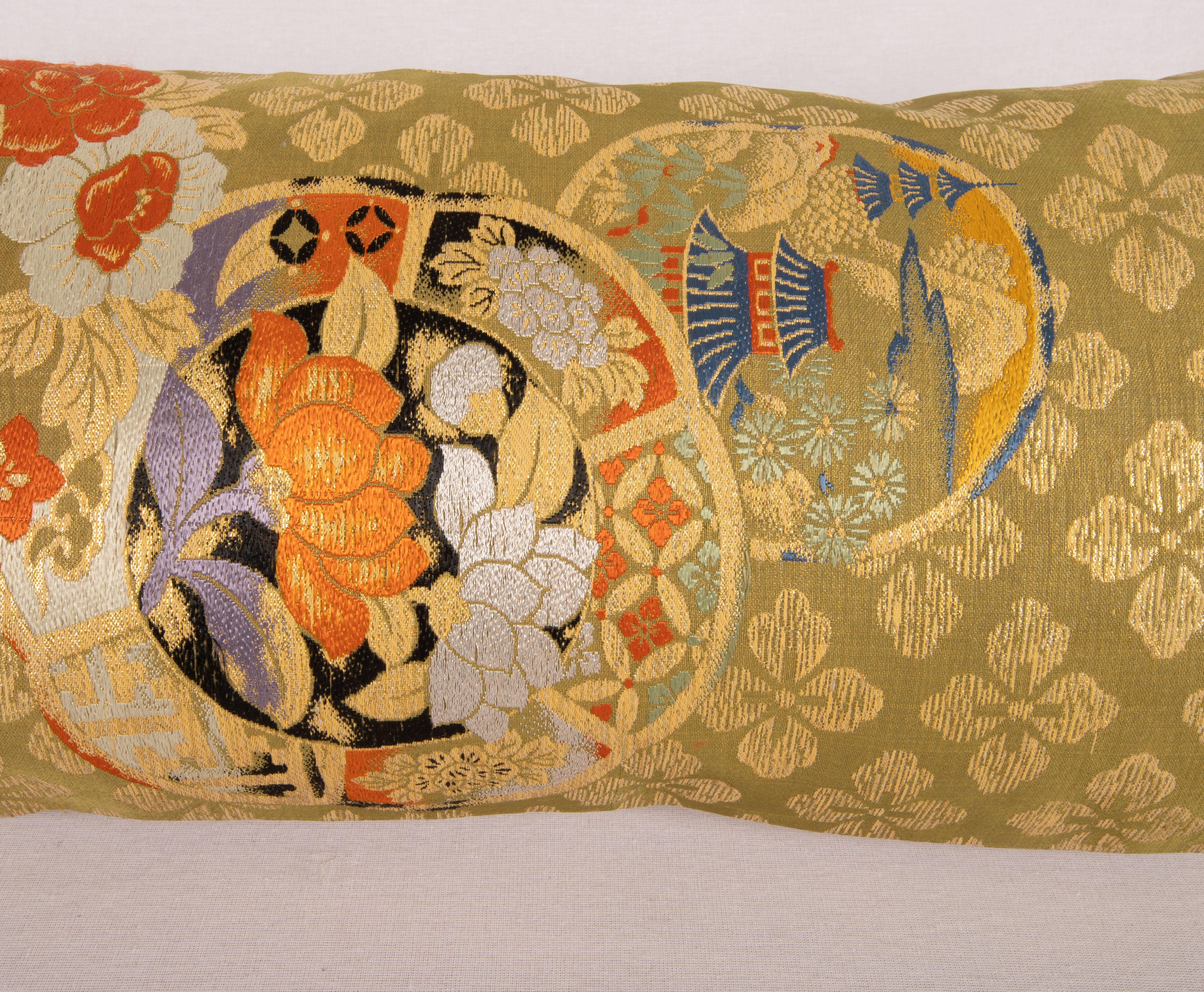 Hand-Woven Obi Pillow Cover, Japan, Mid 20th C.