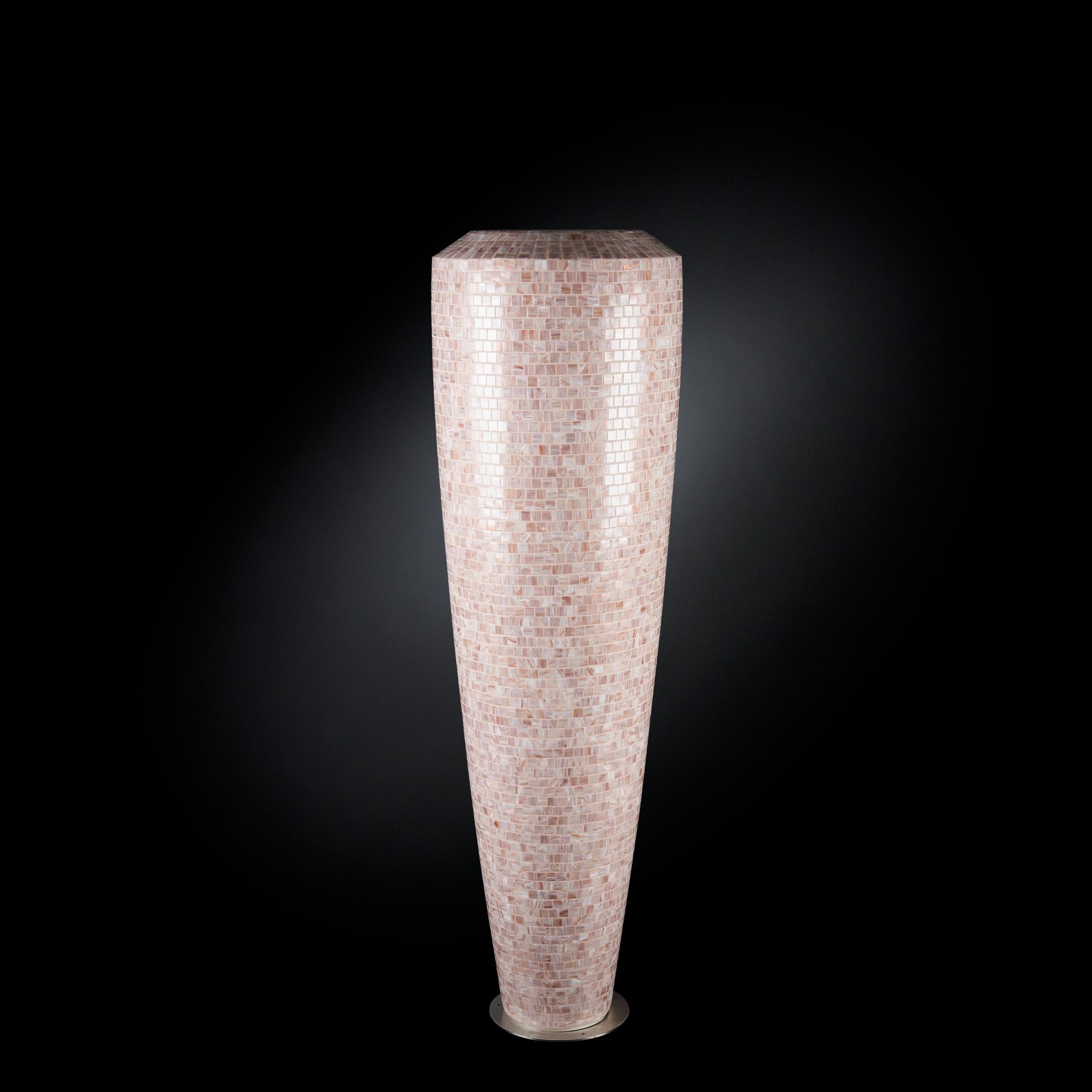 Modern Obice Big Vase, LDPE, Indoor, Bisazza Mosaic, Italy For Sale