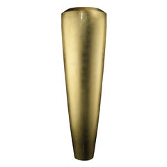 Obice Big Vase, LDPE, Indoor, Gold Leaf Finish, Italy