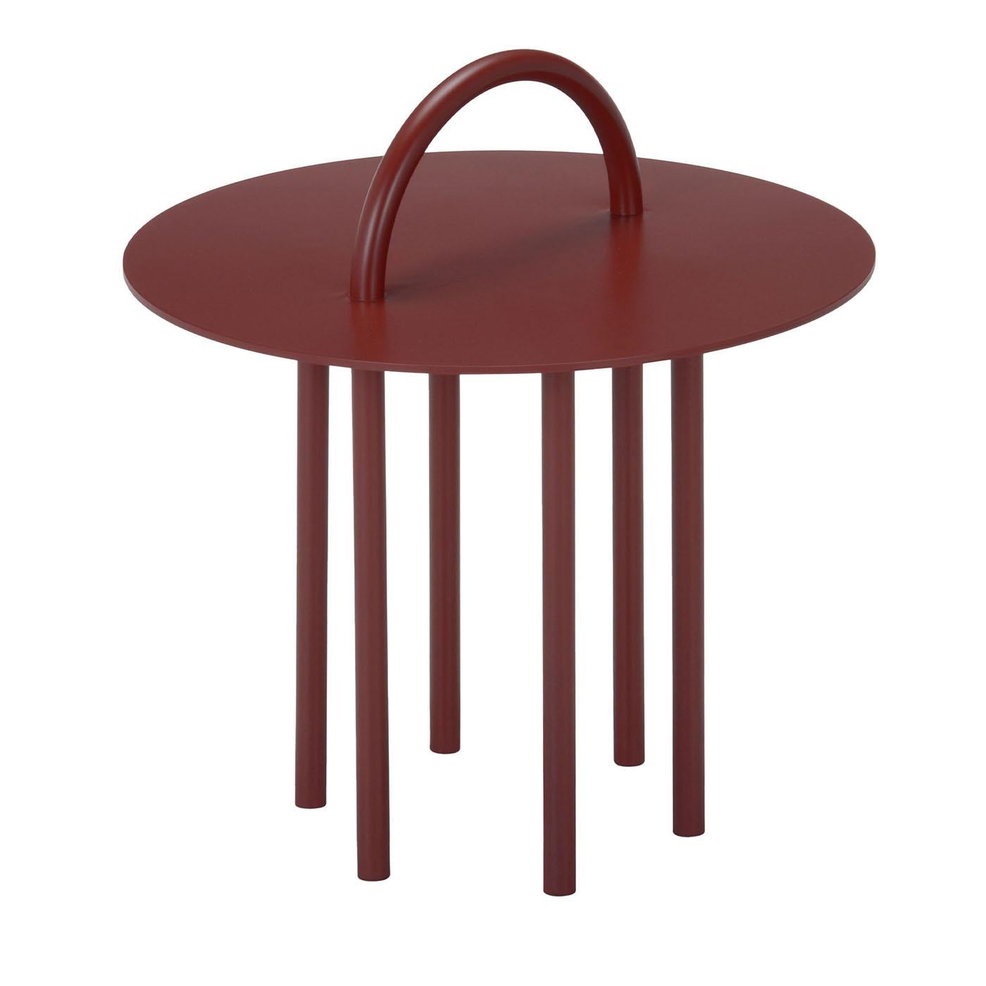 Obiquo Roter niedriger Beistelltisch von Nasilowska-Russo (Metall) im Angebot