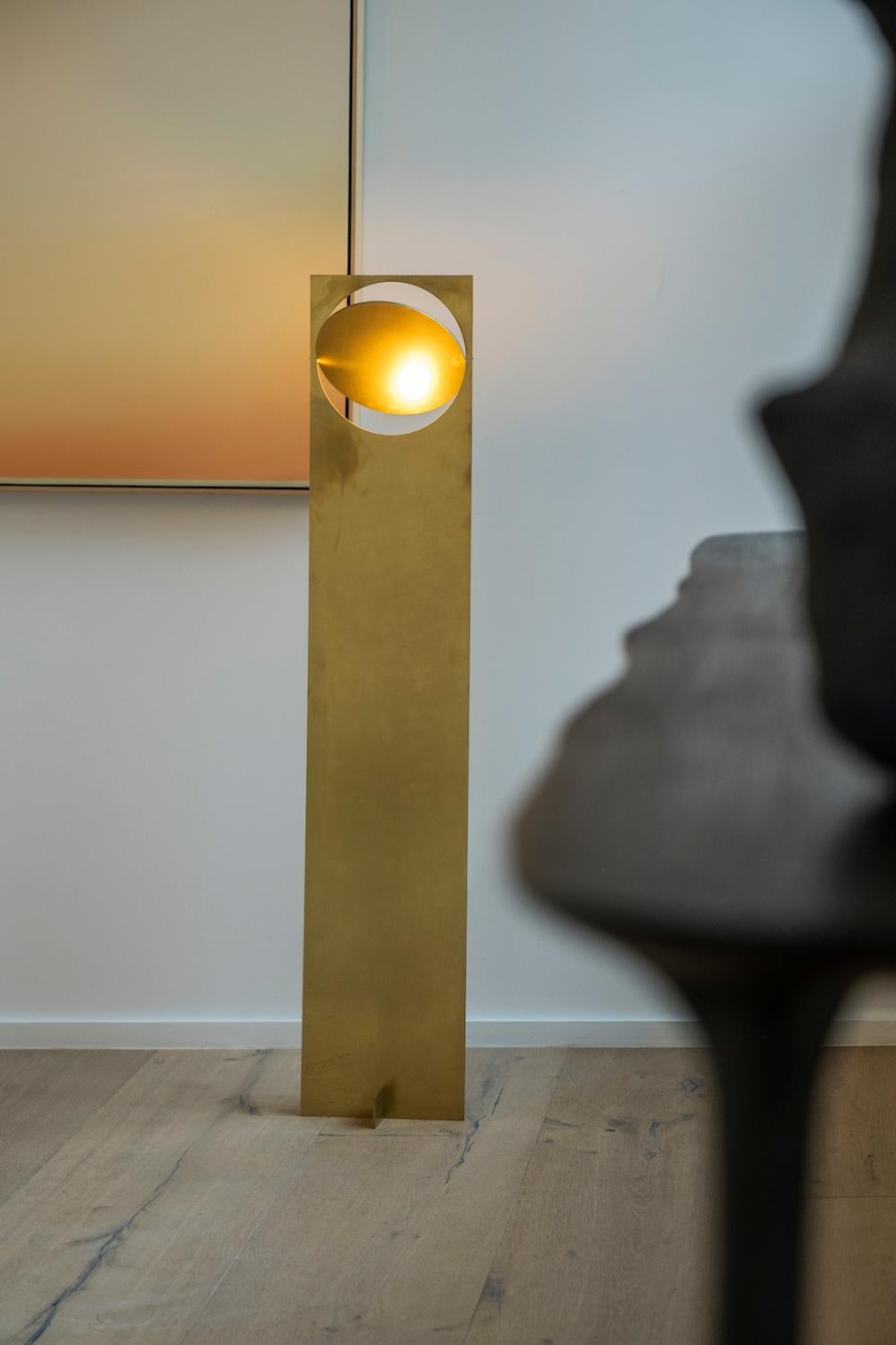  OBJ-01 Brass Floor Lamp by Manu Bano For Sale 13