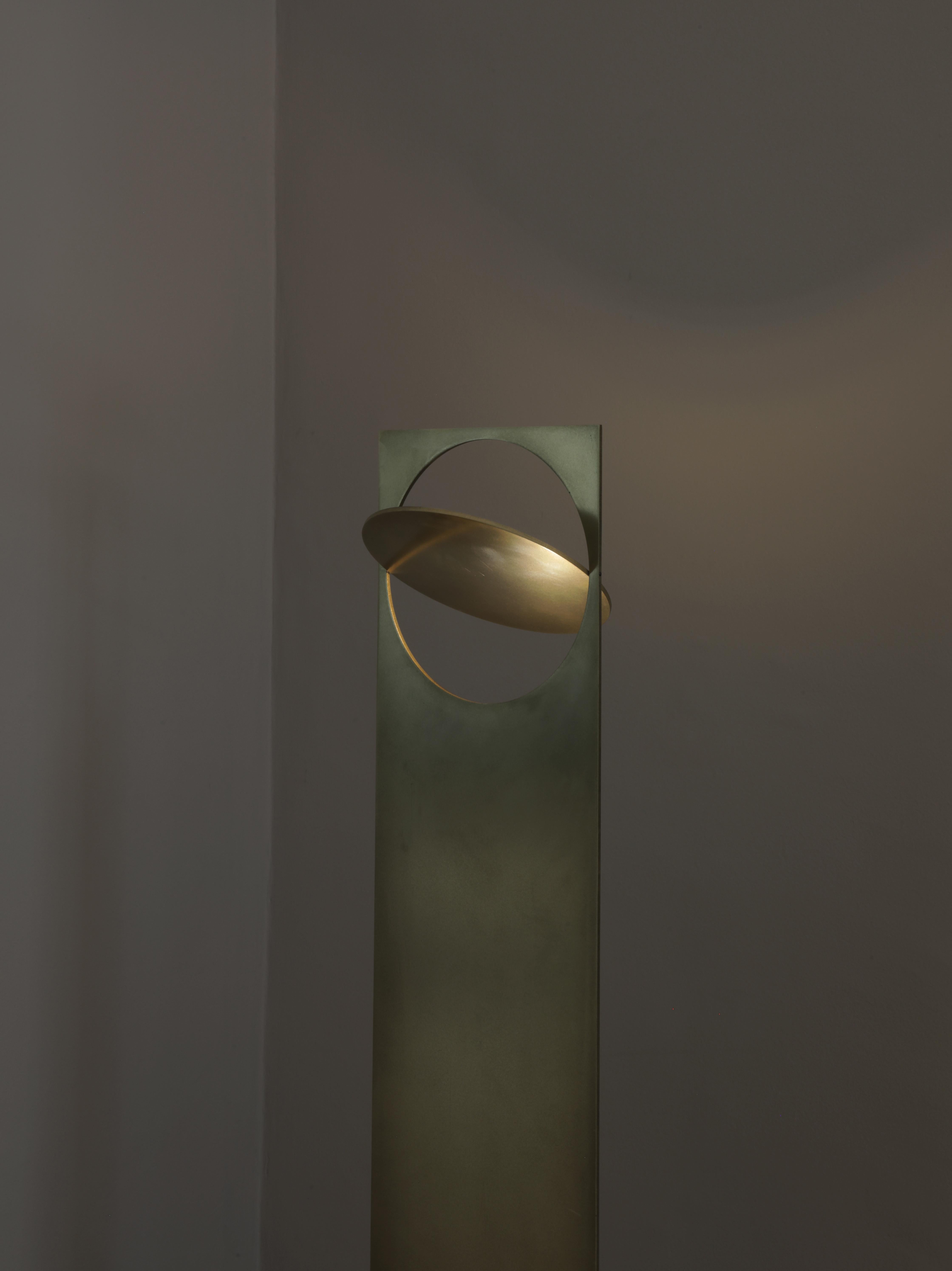 Mexican  OBJ-01 Brass Floor Lamp by Manu Bano For Sale
