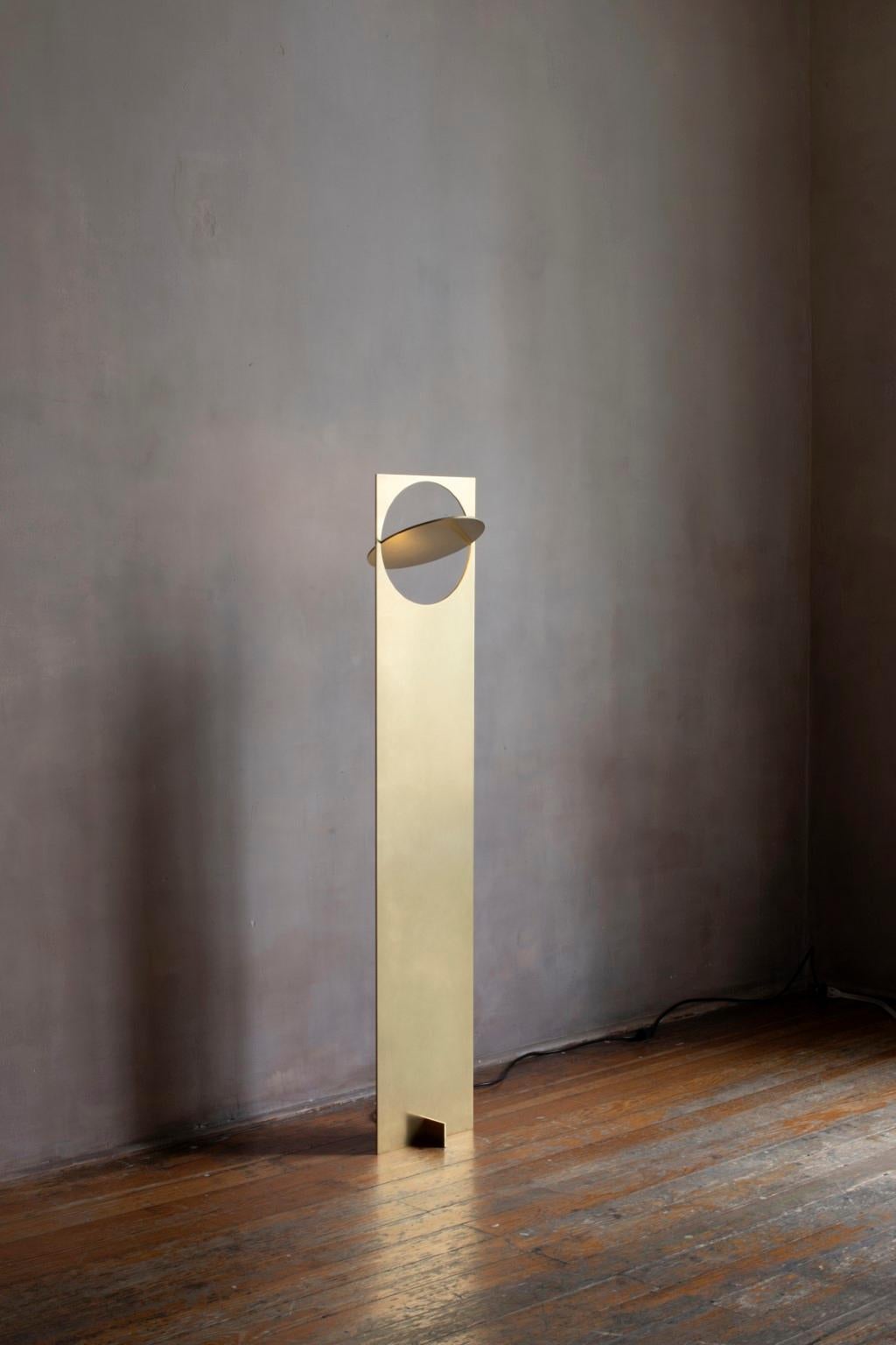 Contemporary  OBJ-01 Brass Floor Lamp by Manu Bano For Sale