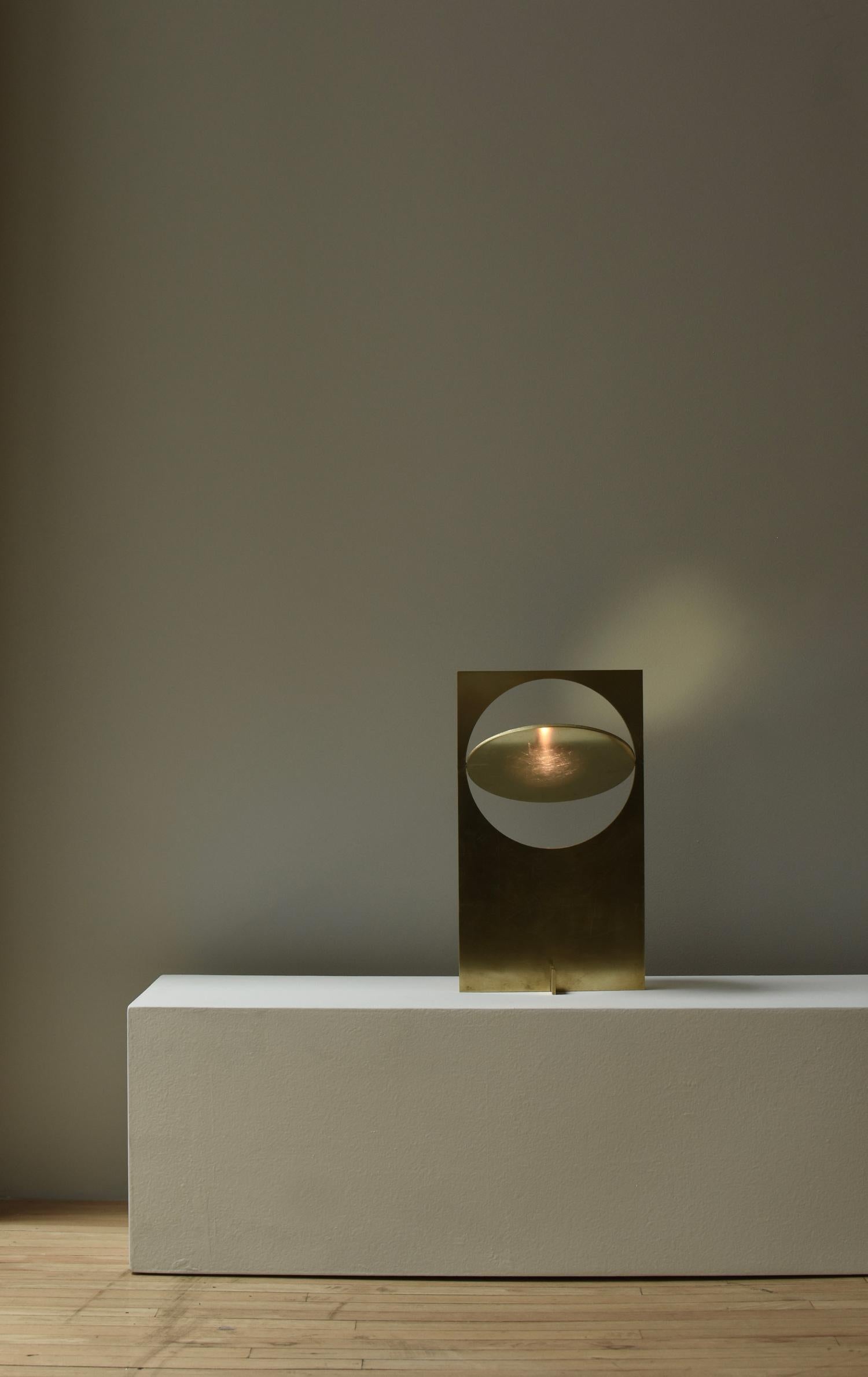 Post-Modern OBJ-01 Brass Table Lamp by Manu Bano For Sale