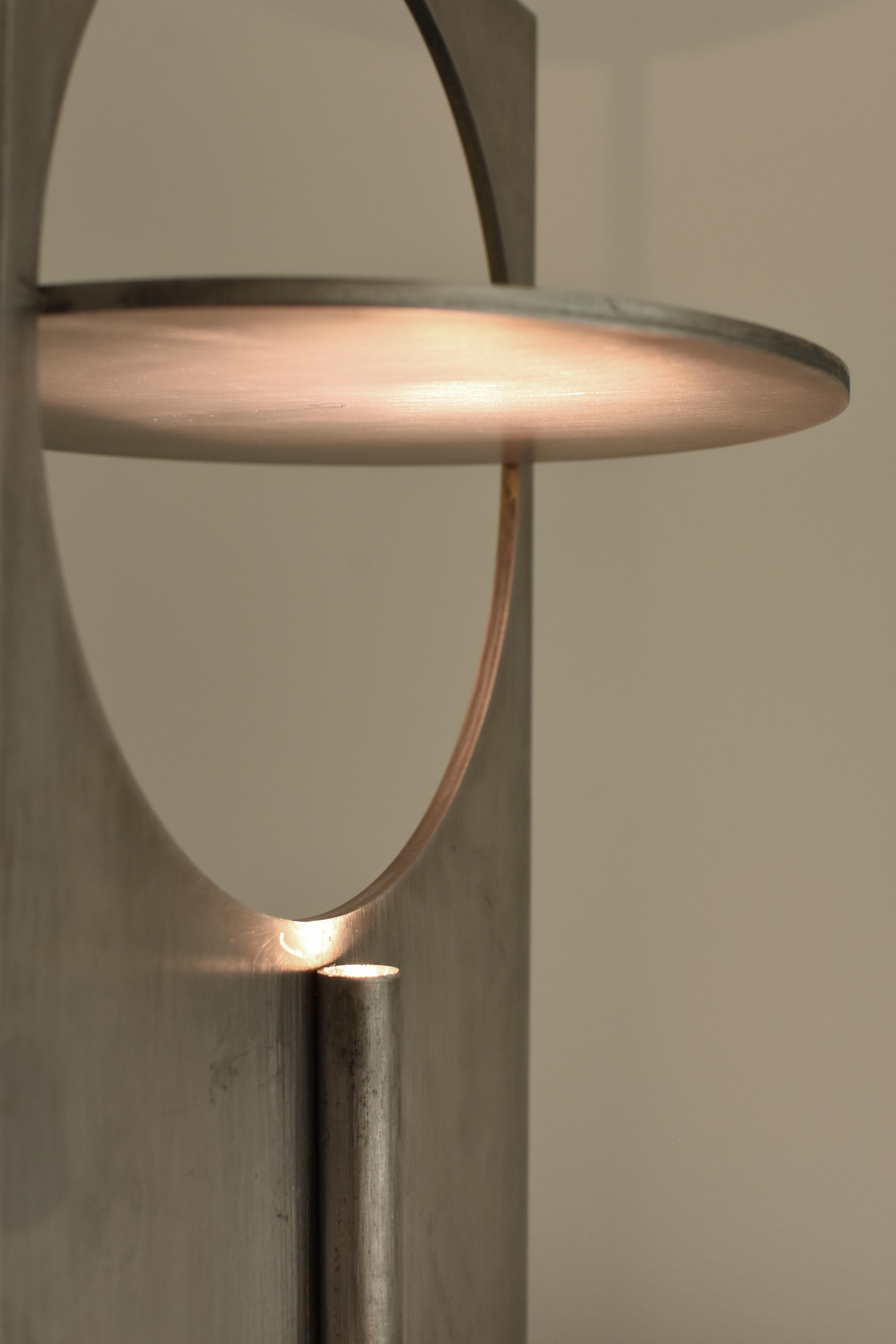 Contemporary OBJ-01 Stainless Steel Table Lamp by Manu Bano For Sale