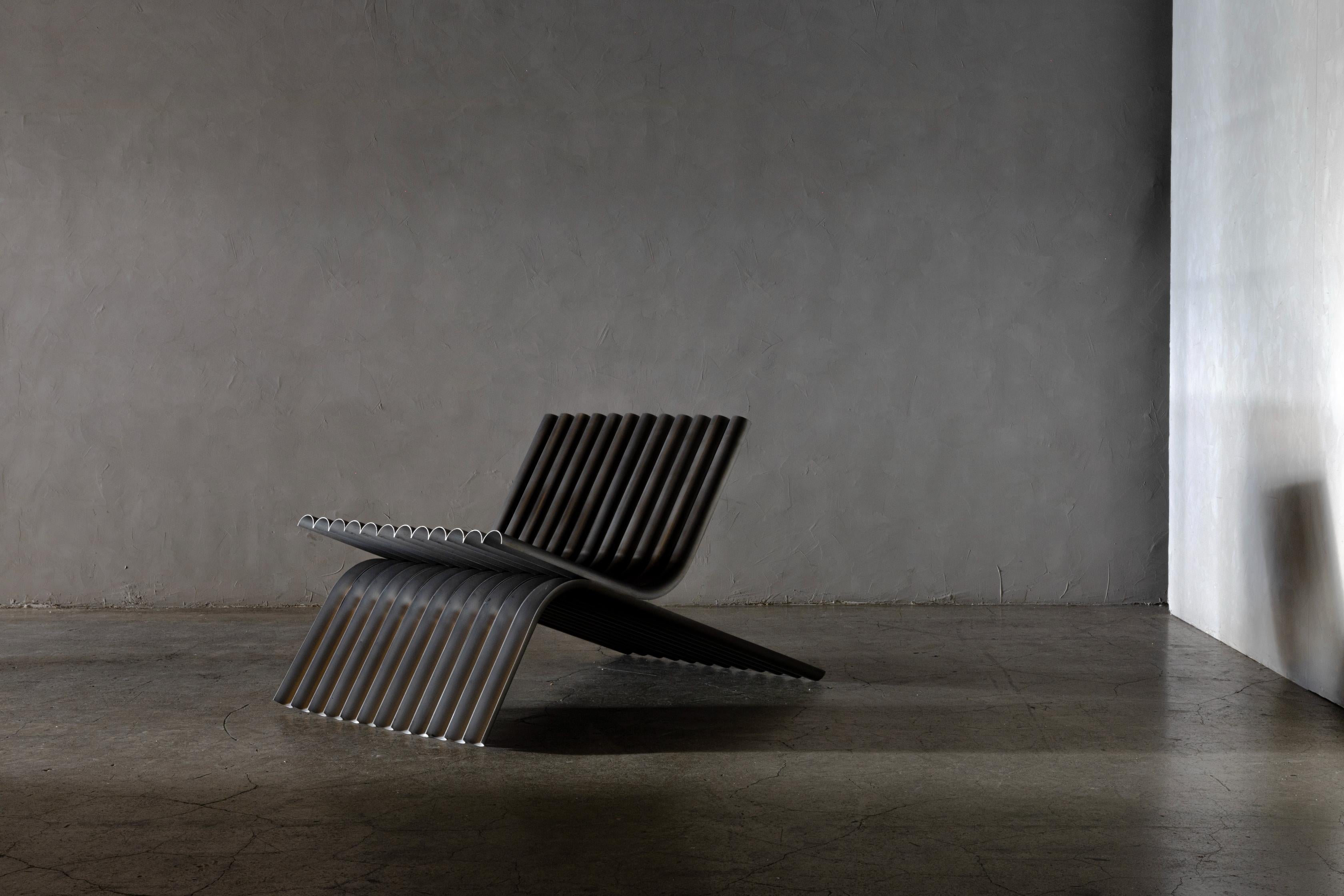 Mexican OBJ-02 Steel Lounge Chair by Manu Bano For Sale