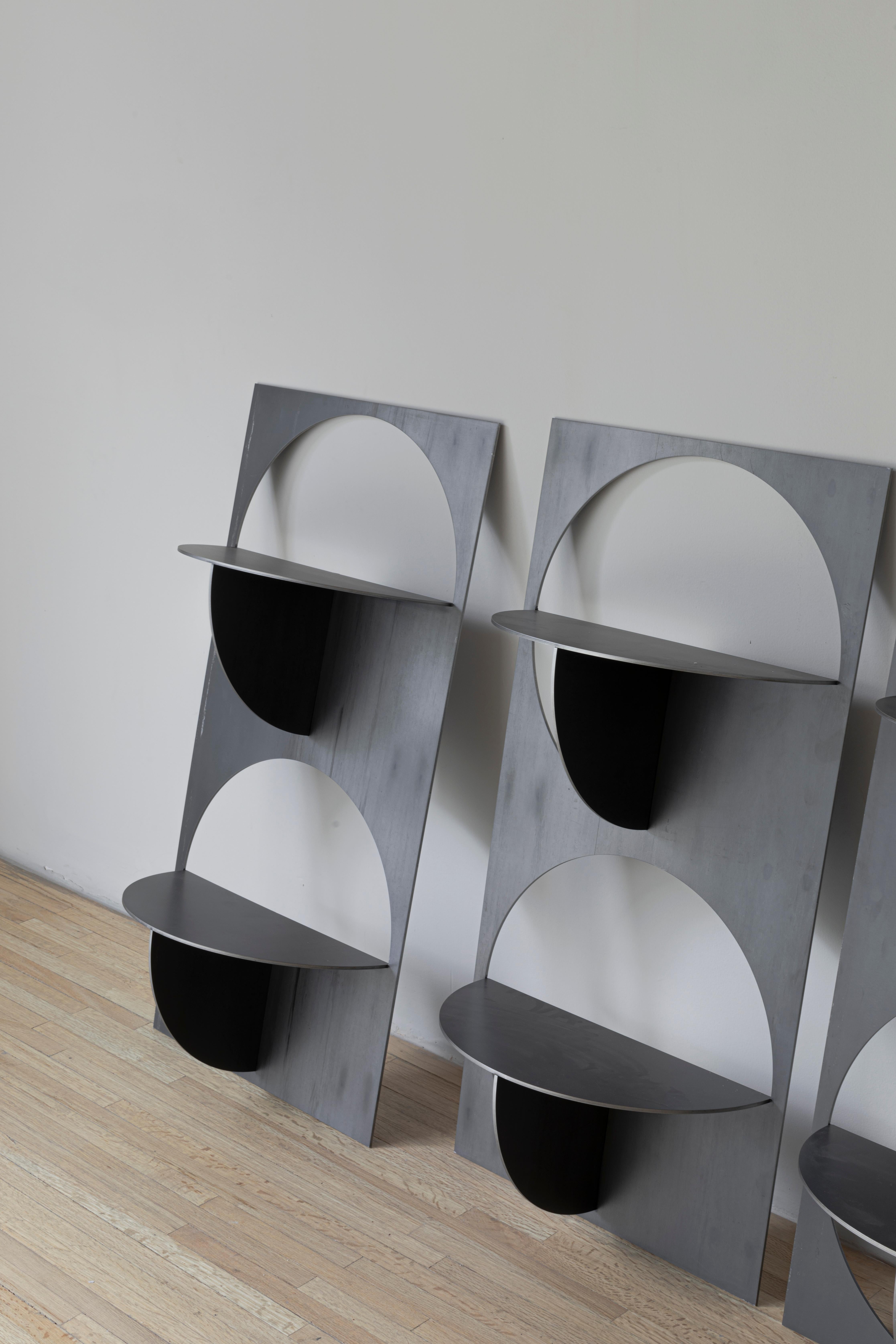 OBJ-04 Modular shelving by Manu Bano
One module
Dimensions: 50 L X 40 W X 100 H cm
Material: Steel

Manu Bano is co-founder of the design studio Ewe and Associate of the renowned furniture, interior design and architecture firm, Esrawe Studio,