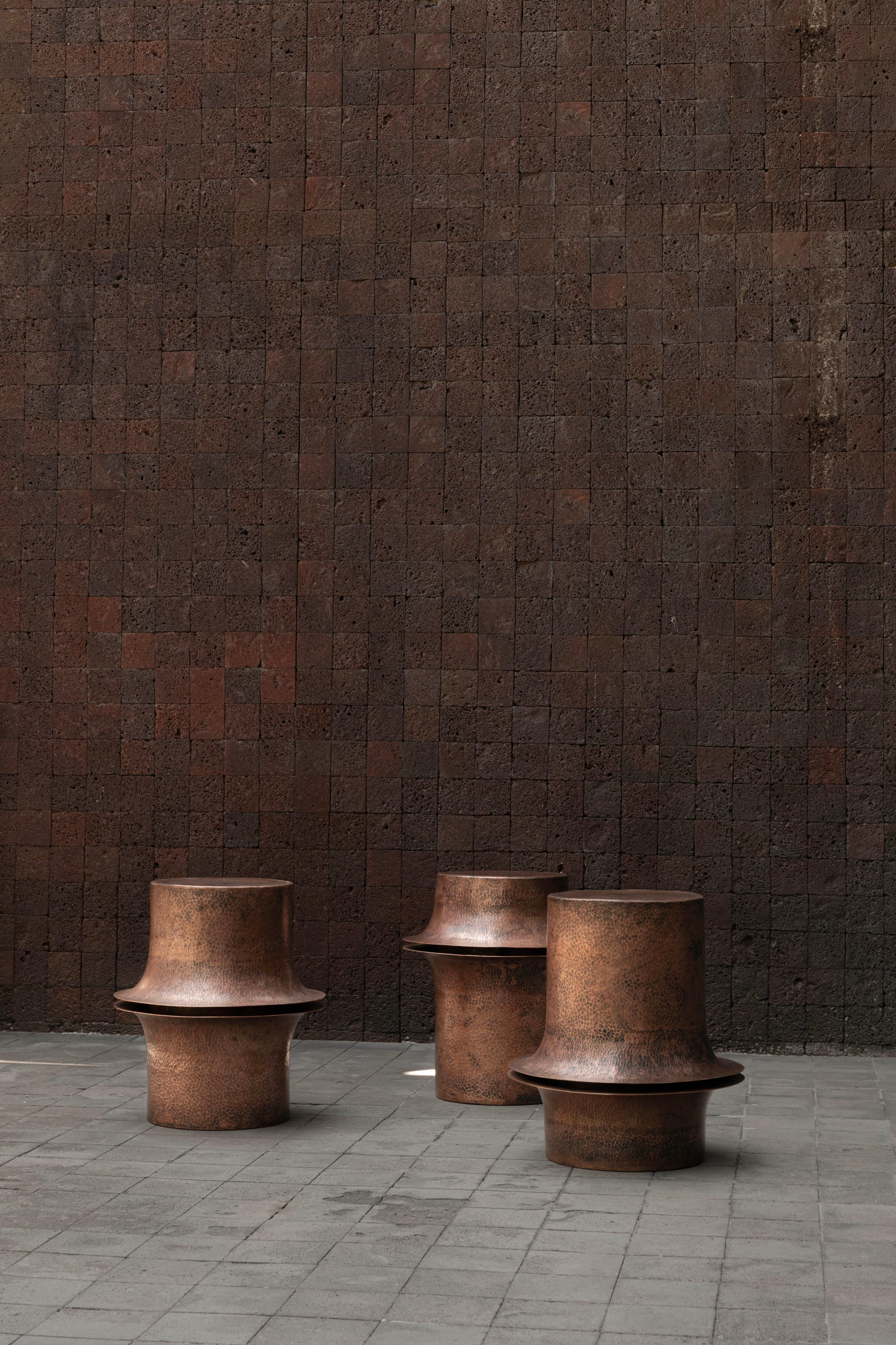 Table d'appoint en cuivre OBJ-06 de Manu Bano Neuf - En vente à Geneve, CH