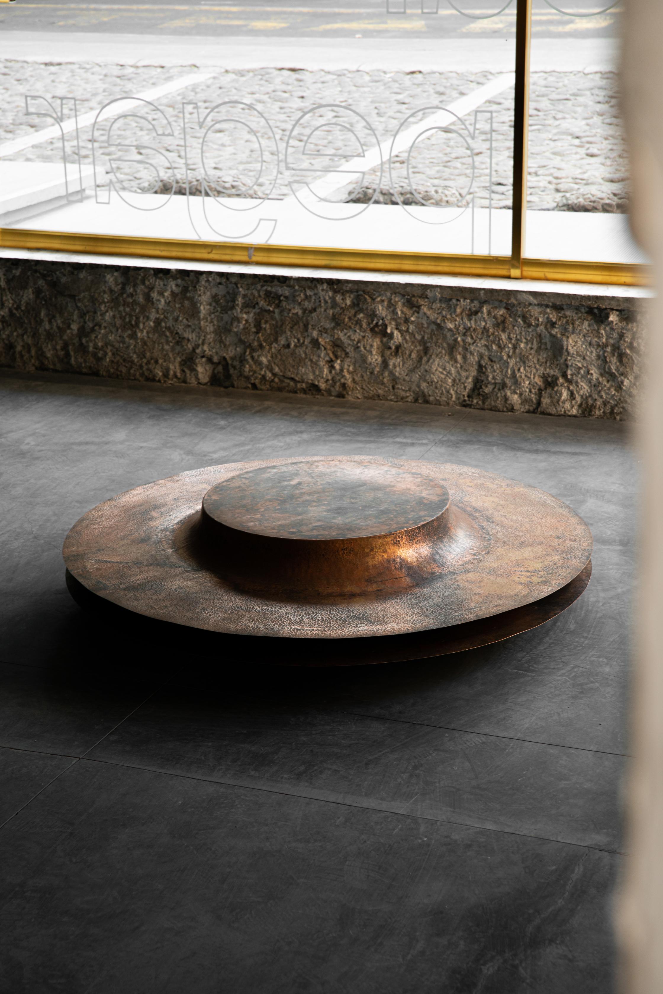 OBJ-06 Copper Coffee Table by Manu Bano For Sale 1