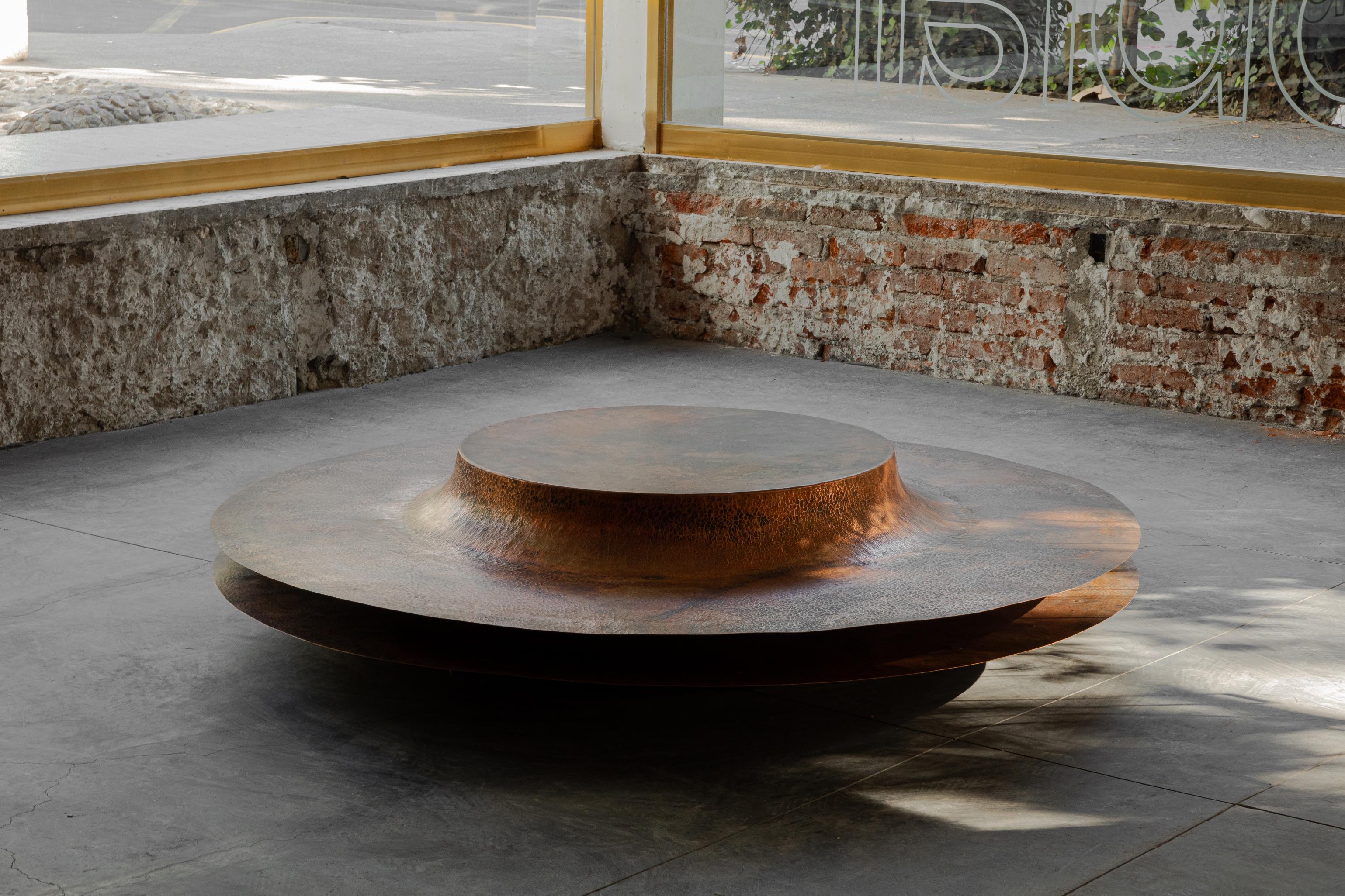 OBJ-06 Copper Coffee Table by Manu Bano In New Condition For Sale In Geneve, CH