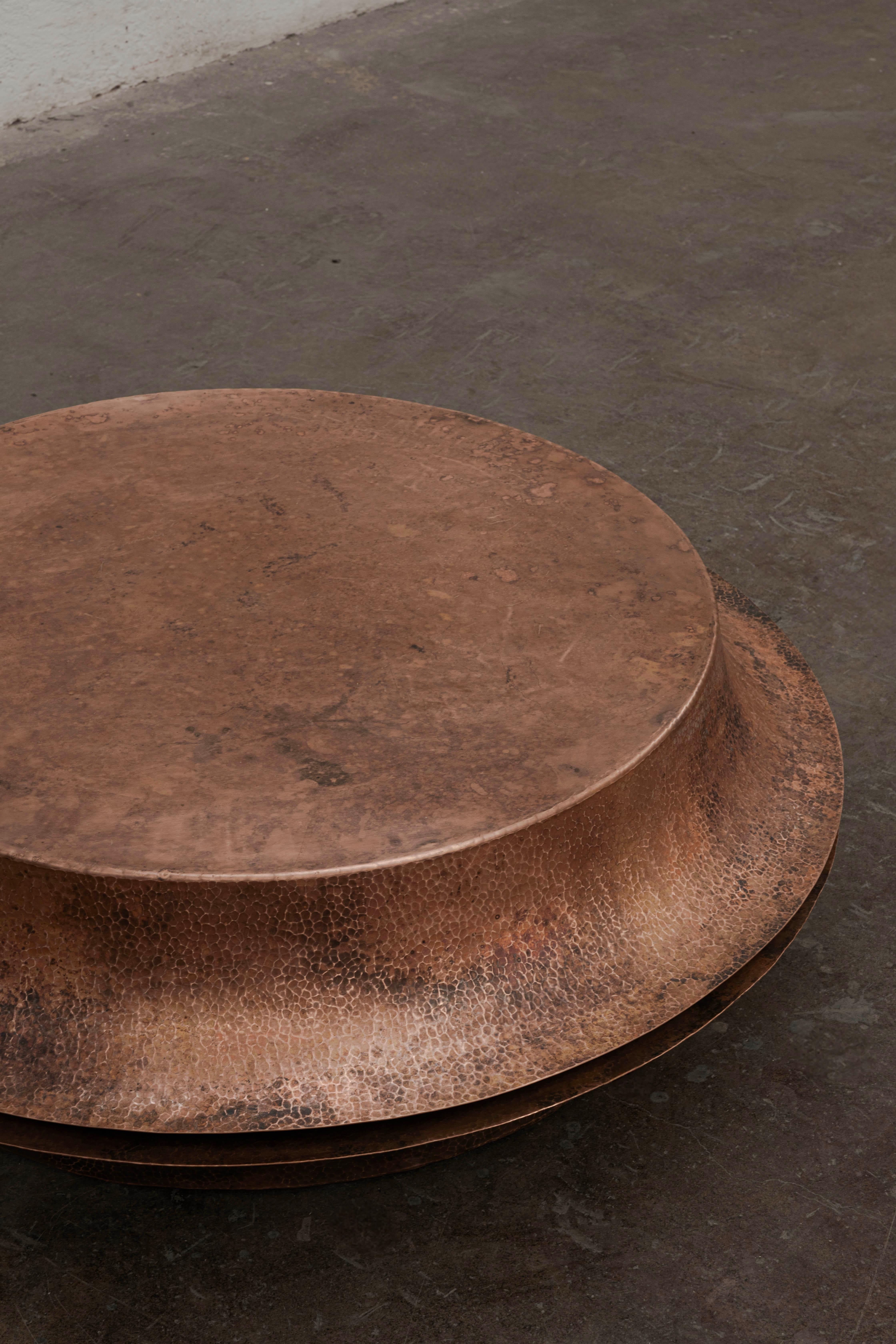 Post-Modern OBJ-06 Medium Copper Coffee Table by Manu Bano For Sale