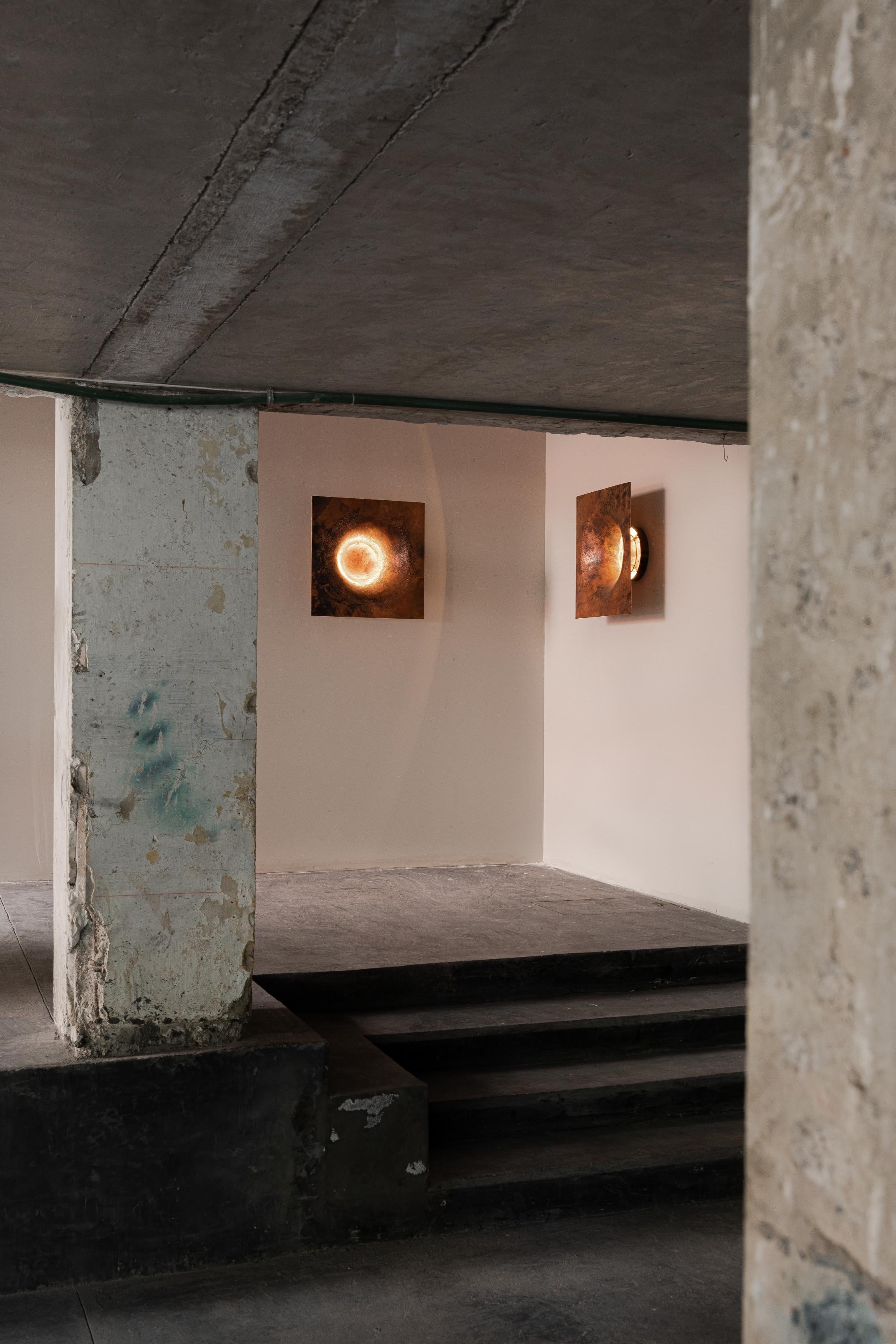 OBJ-07 Copper Wall Lamp by Manu Bano In New Condition For Sale In Geneve, CH