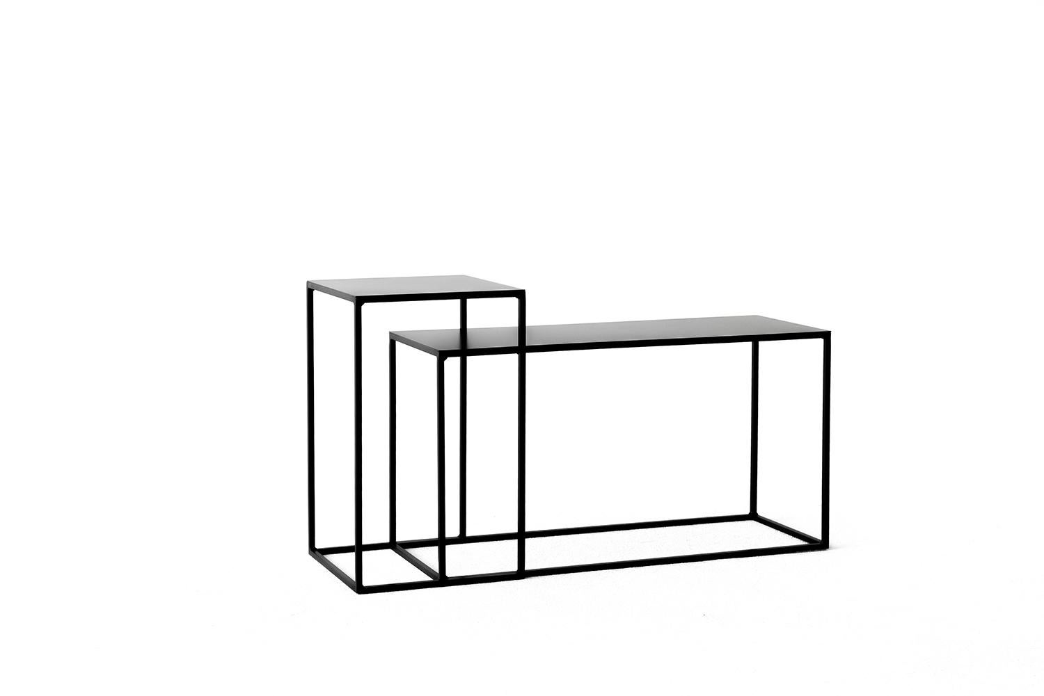 Object 008 console table by NG Design.
Dimensions: D90 x W30 x H50 cm.
Materials: powder coated steel.

Also available: All of objects available in different materials and colors on demand. 

A steel console designed to please the eye itself,