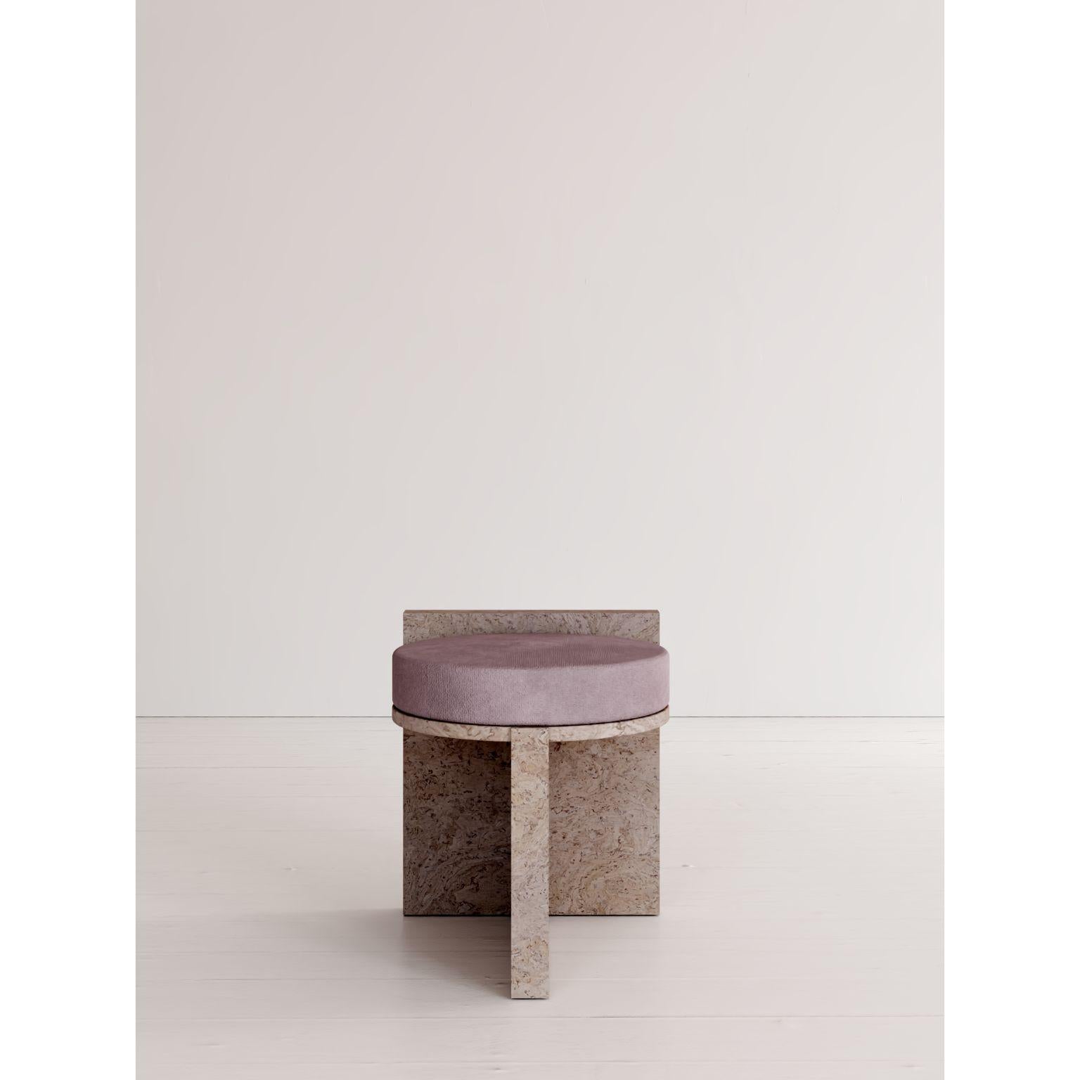 Object 01 Violet Seating by Volta
Dimensions: D 45 x W 40 x H 50 cm
Materials: Cork and Velvet
Also available in diffentent colours. Please contact us.

MEÏ COLLECTION
The Meï collection was born from the desire to highlight the cork material.