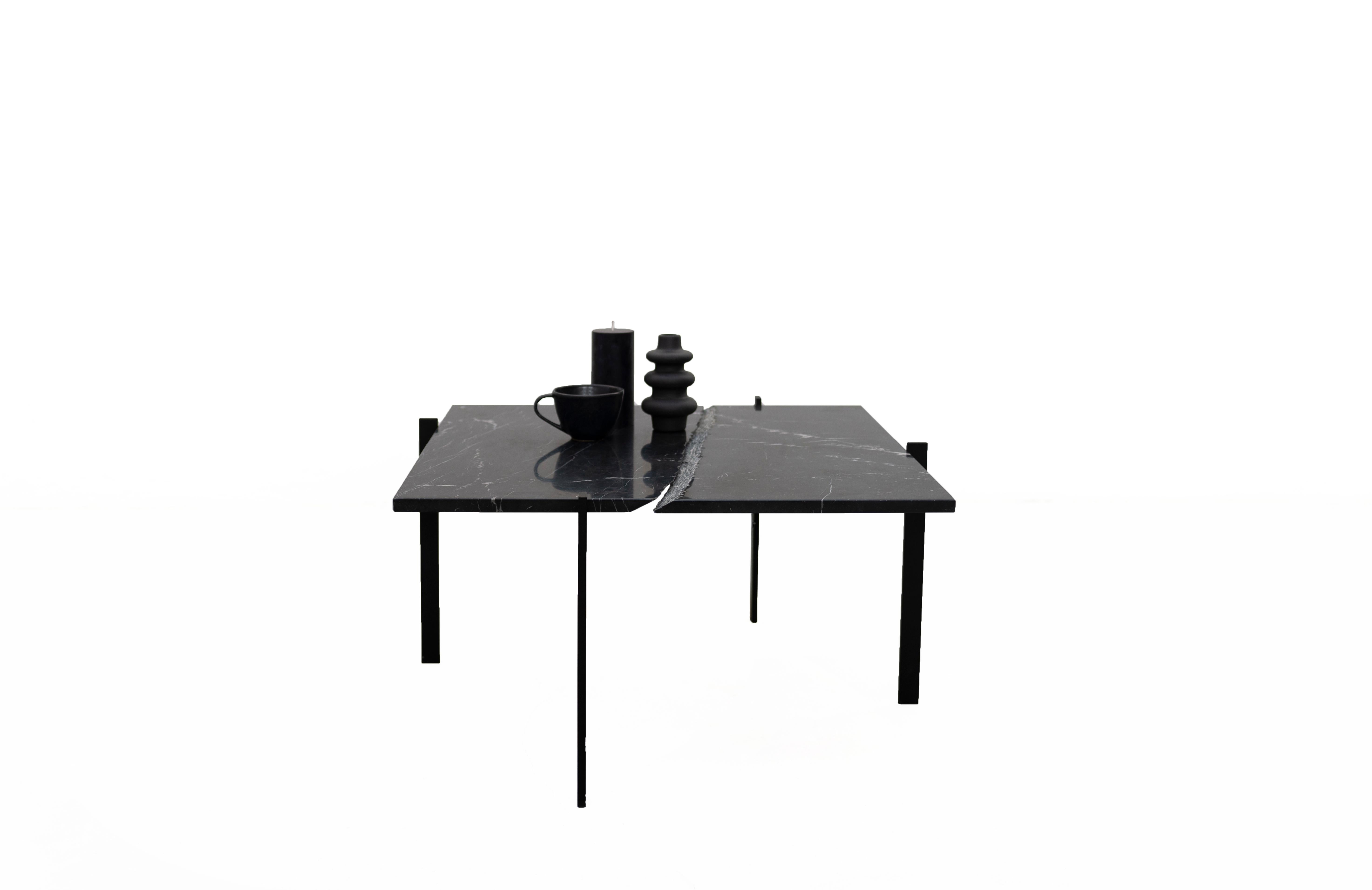 Object 019 center table by NG design.
Dimensions: D 77 x W 77 x H 40 cm.
Materials: powder coated steel, marble, nero marquina.

Also available: All of objects available in different materials and colors on demand. 

Do you like breaking