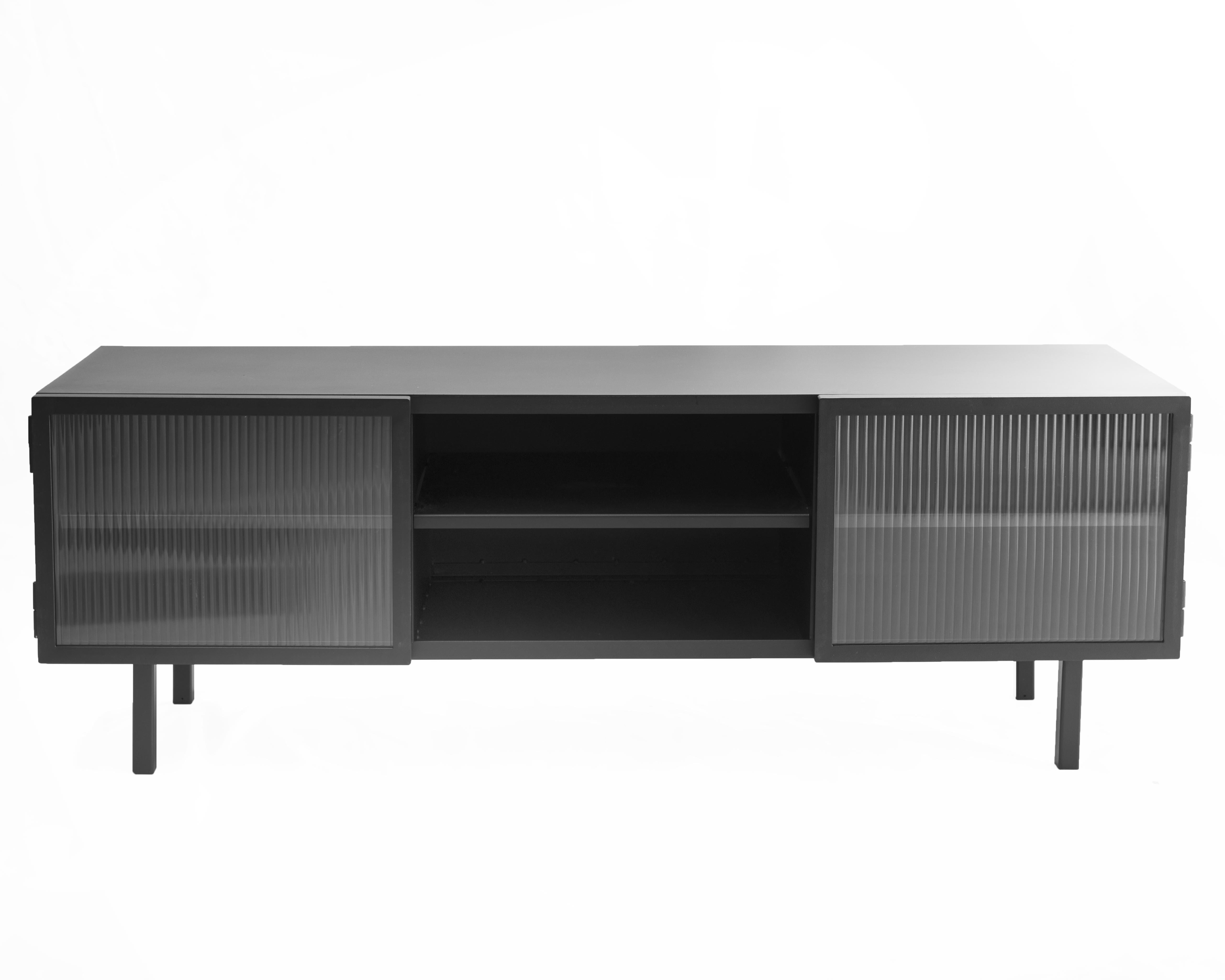 Object 023 TV cabinet by NG Design
Dimensions: D 160 x W 46 x H 56 cm
Materials: Powder coated steel, tempered glass.

Also Available: All of objects available in different materials and colors on demand.

Put your electronics in the middle,