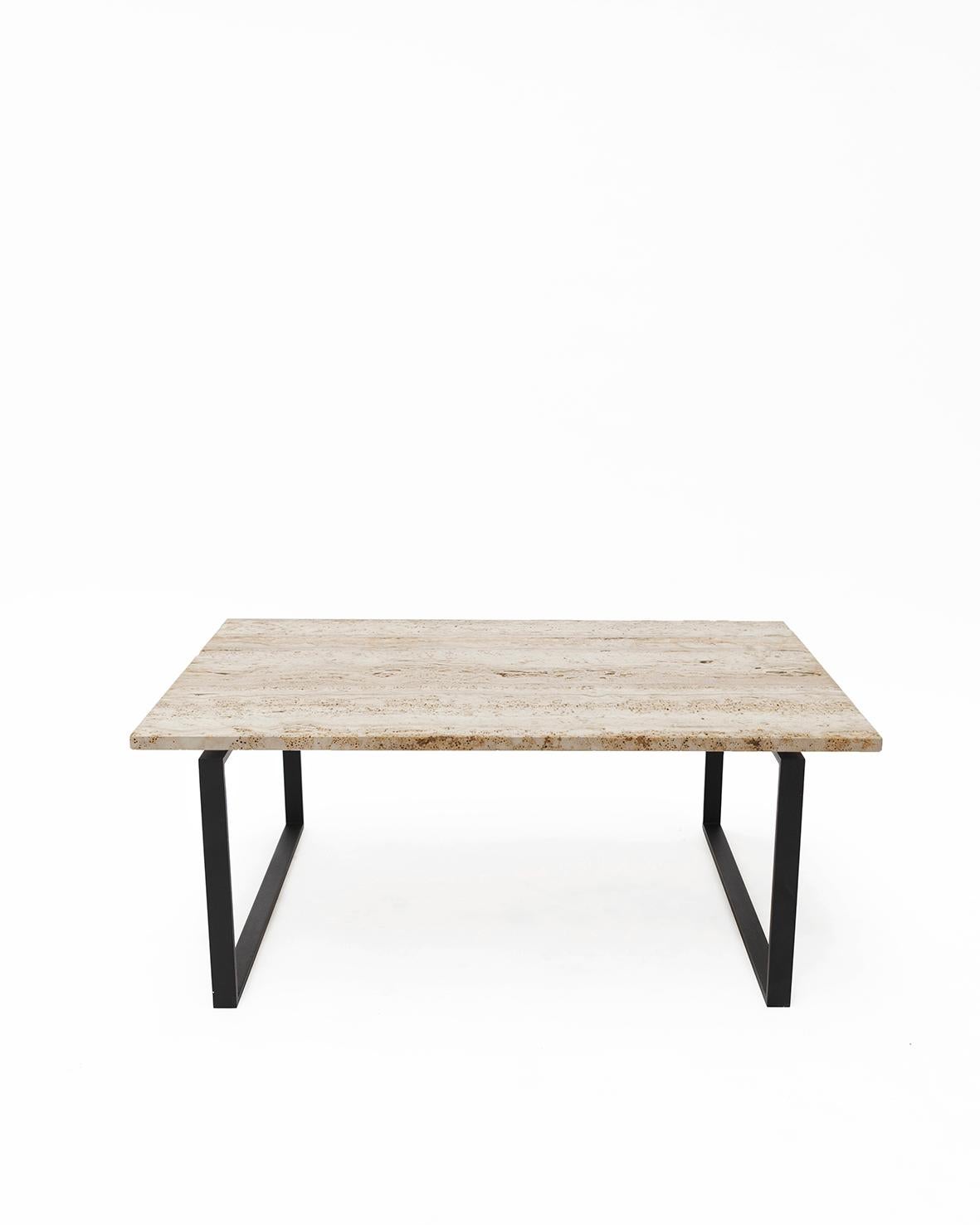 Object 043 center table by NG Design
Dimensions: D90 x W60 x H37cm
Materials: Powder coated steel, Travertine/Marble Bianco Ibiza/ Marble Nero marquina.

Also Available: All of objects available in different materials and colors on demand.