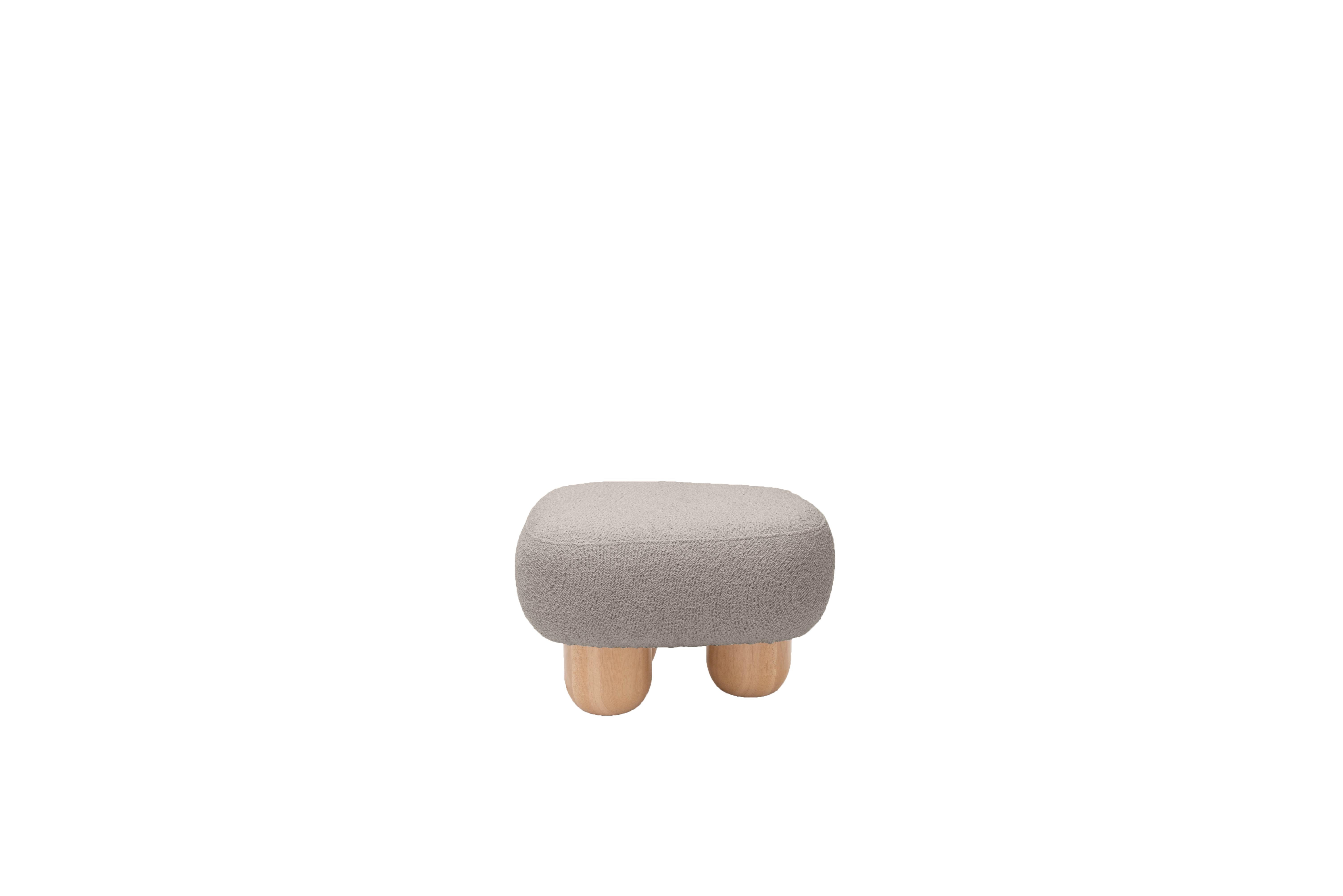 Polish Object 049 Graphite Pouf by NG Design For Sale